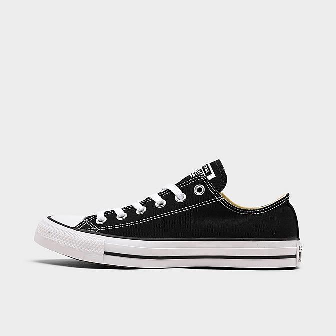 Right view of Women's Converse Chuck Taylor Low Top Casual Shoes in Black Click to zoom