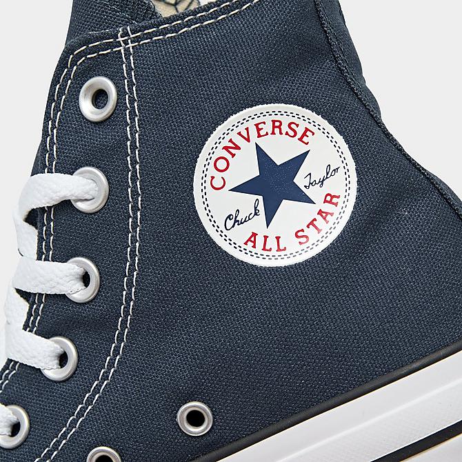 Front view of Women's Converse Chuck Taylor High Top Casual Shoes in Navy Click to zoom