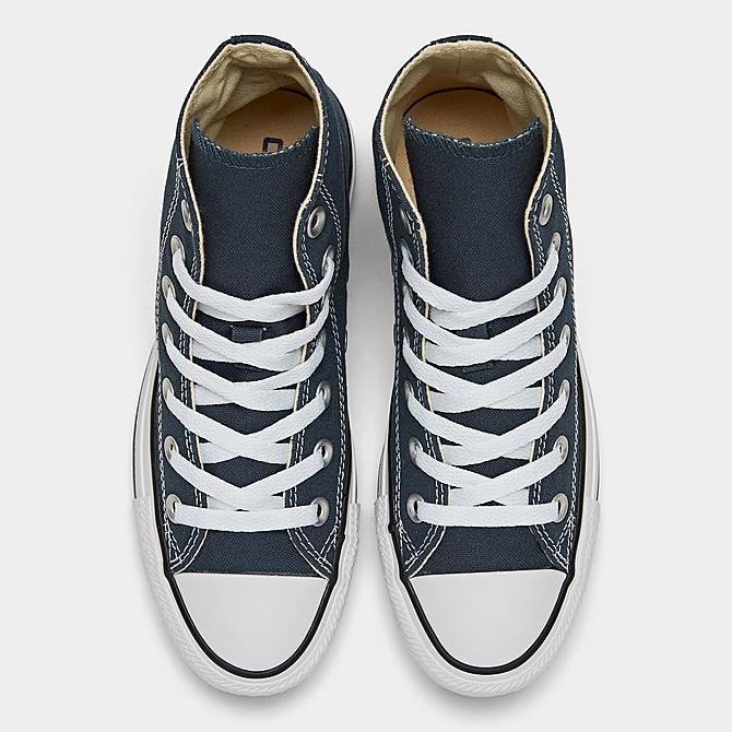 Back view of Women's Converse Chuck Taylor High Top Casual Shoes in Navy Click to zoom