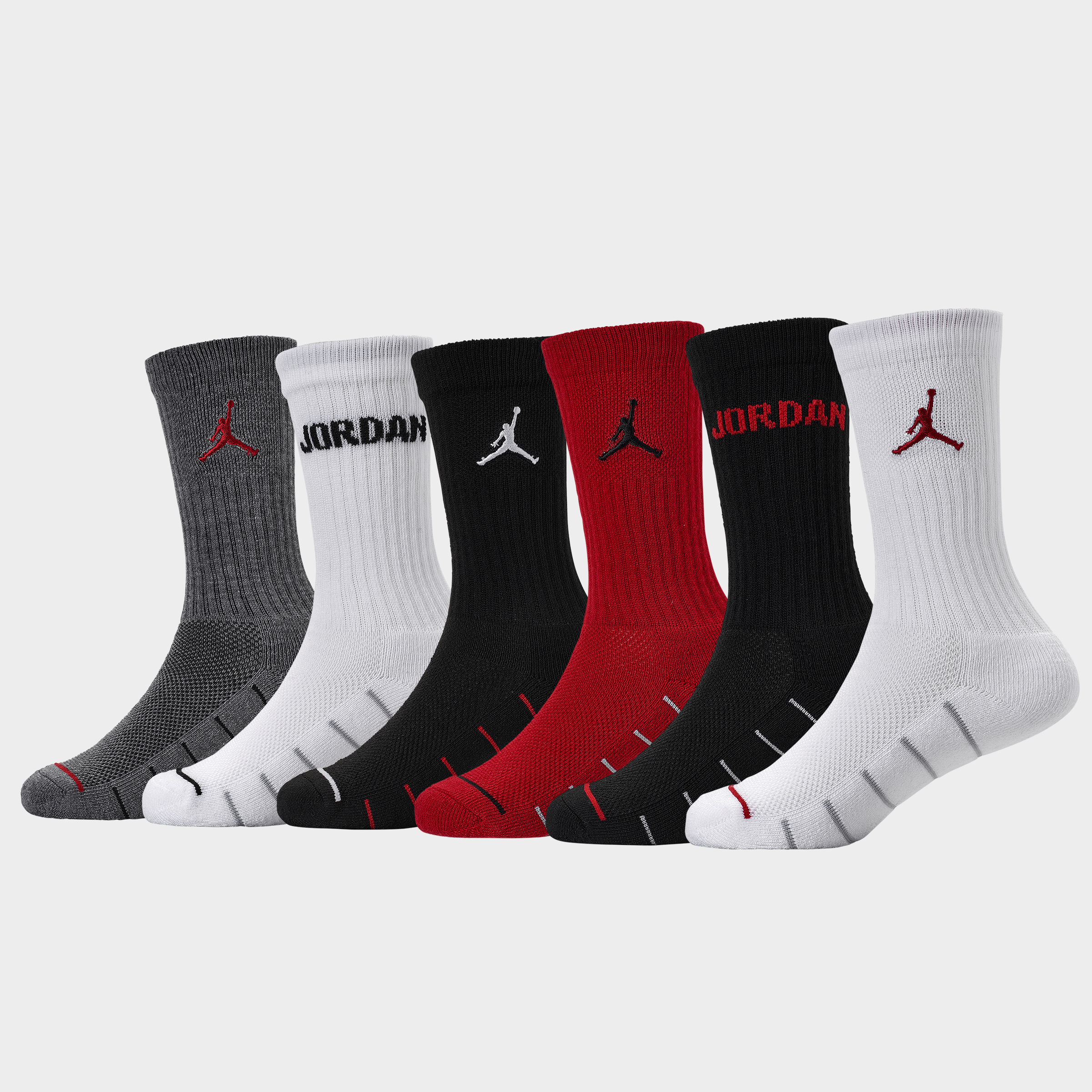 black and red jordan socks