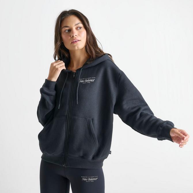 Women s New Balance Logo Full Zip Hoodie Finish Line