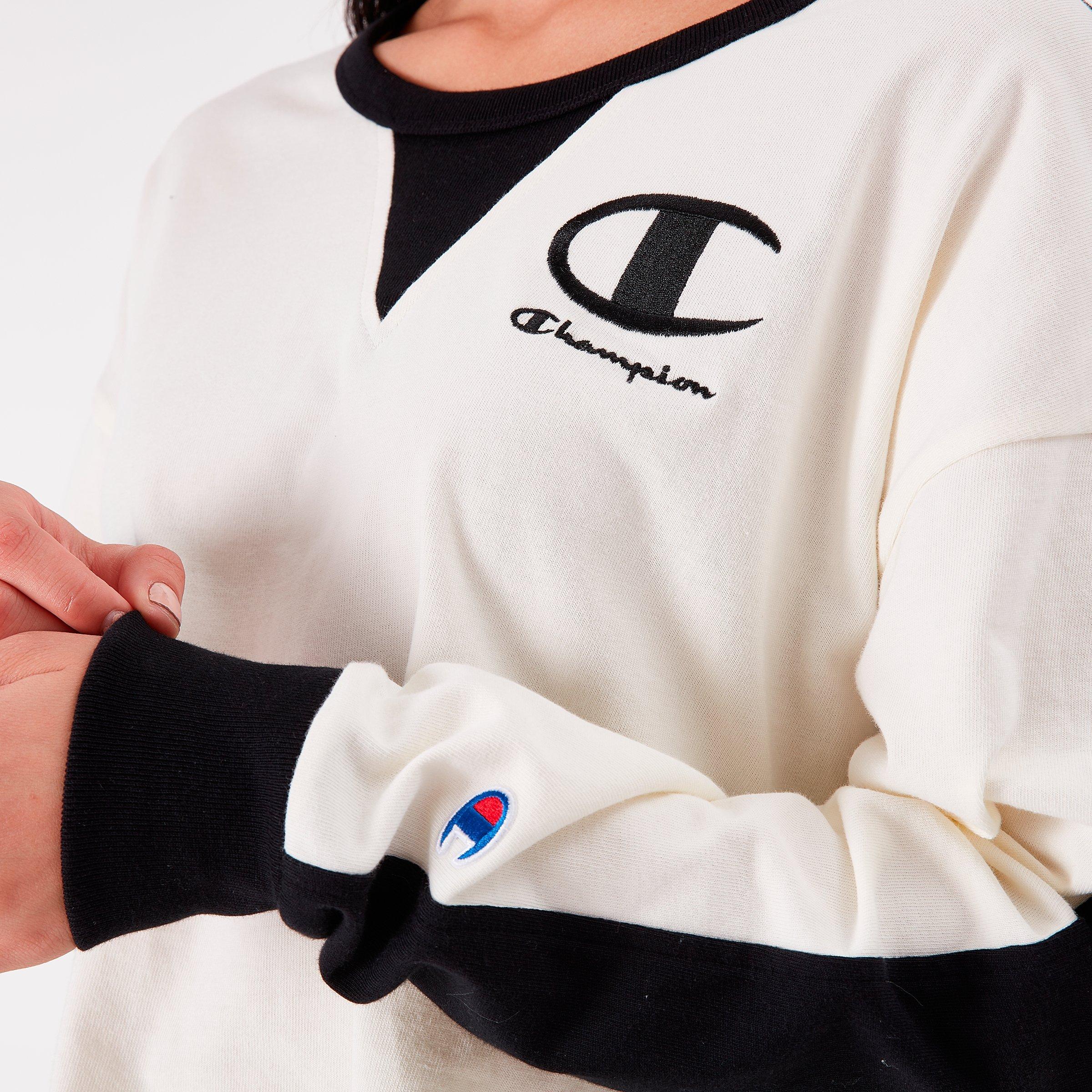 champion crop top long sleeve