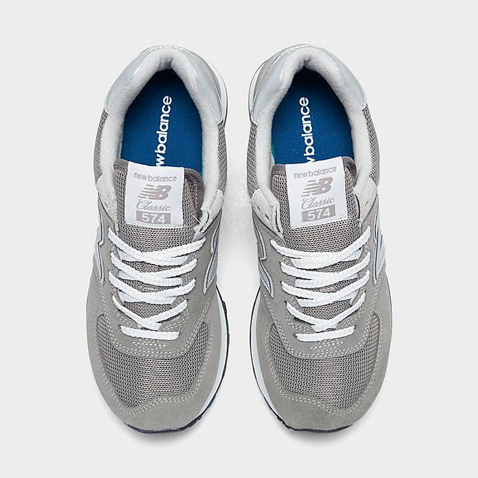 Back view of Women's New Balance 574 Core Casual Shoes in Grey/White Click to zoom