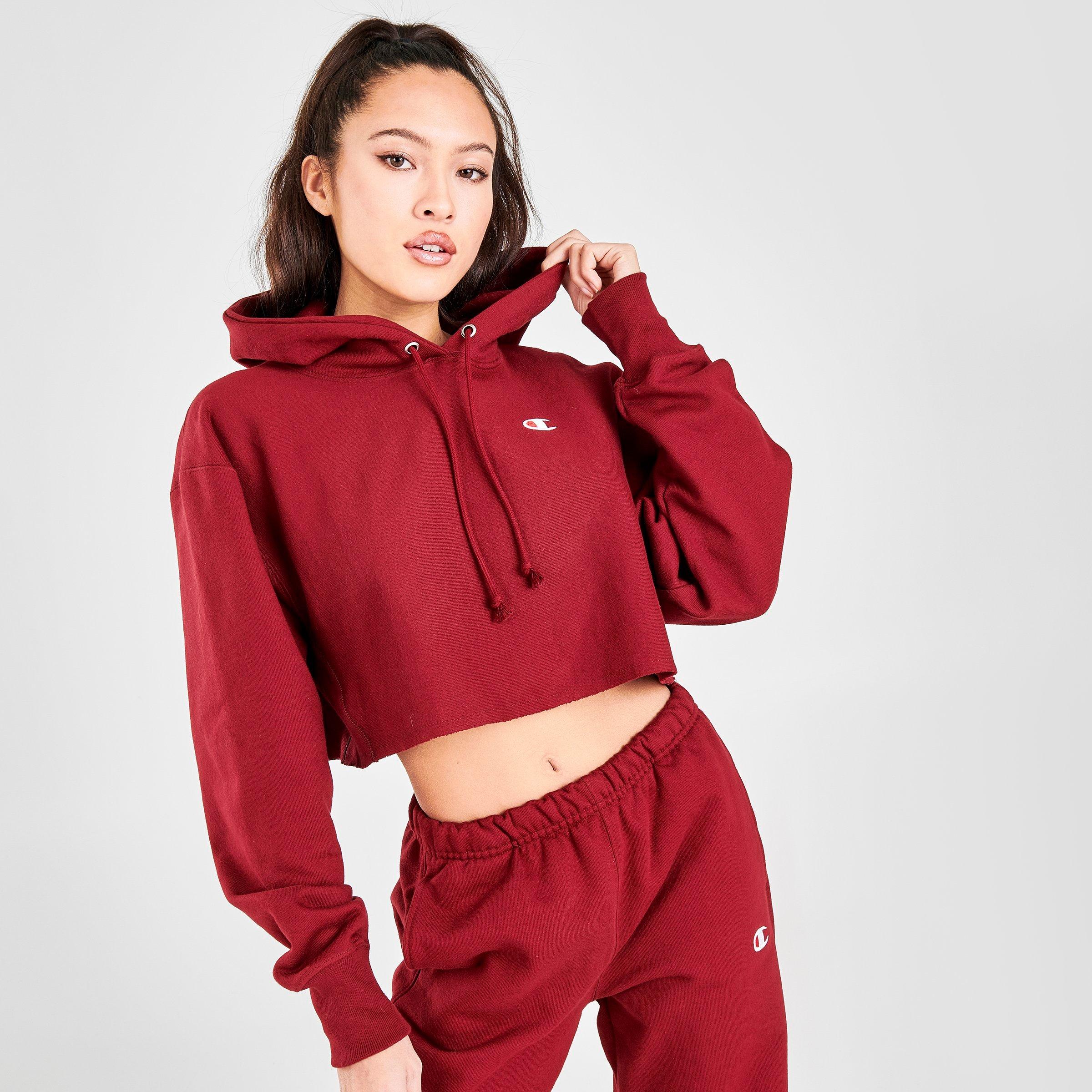 champion burgundy hoodie women's