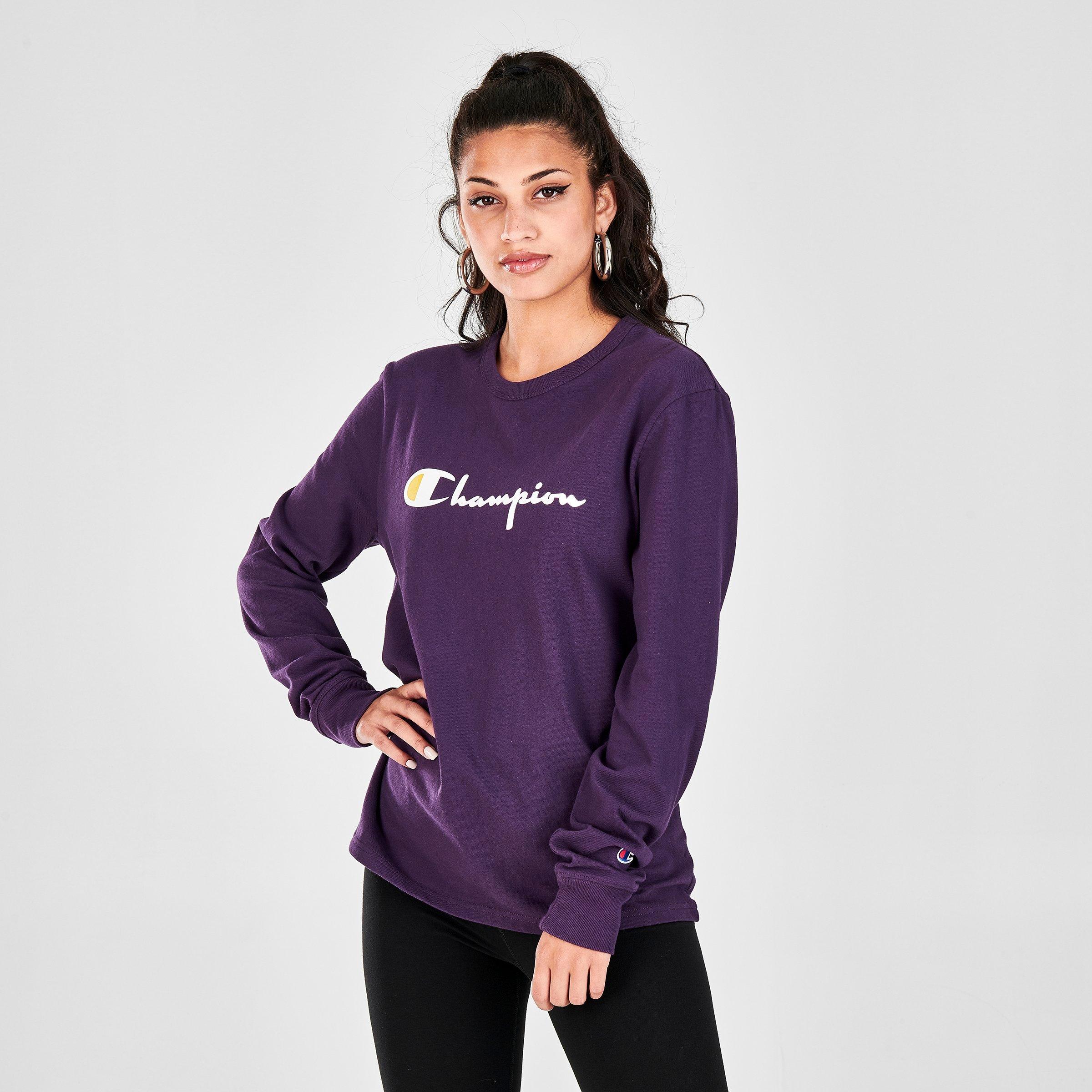 champion script sleeve boyfriend hoodie