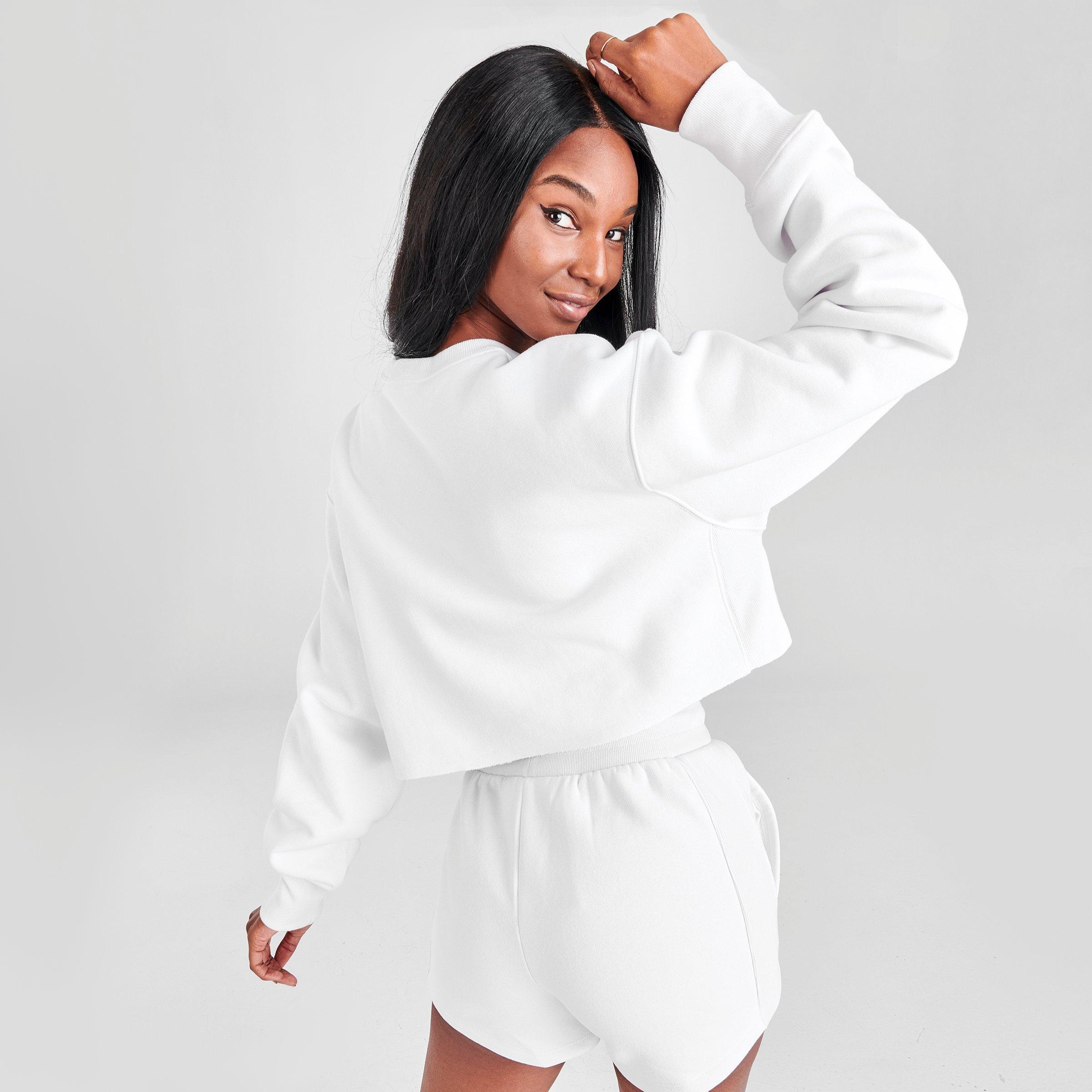 white cropped champion sweatshirt