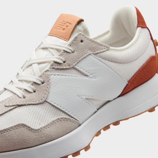 New Balance 327 sneakers in white & tan