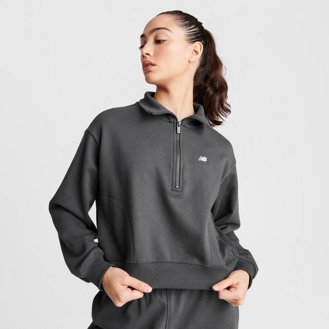 Women's New Balance Athletics Remastered French Terry Quarter-Zip Jacket|  Finish Line