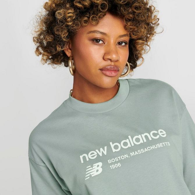 Women's New Balance Linear Heritage Jersey Oversized T-Shirt