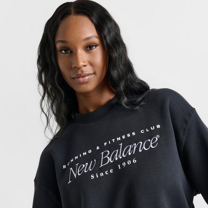 Women s New Balance Logo Crewneck Sweatshirt Finish Line