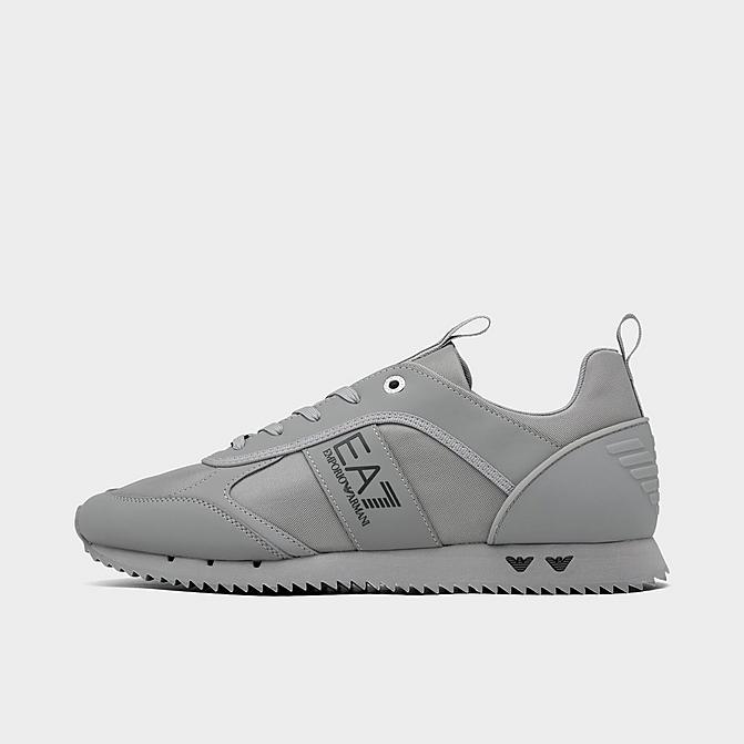 Right view of Men's Emporio Armani EA7 Mesh Trainer Casual Shoes in Grey Click to zoom