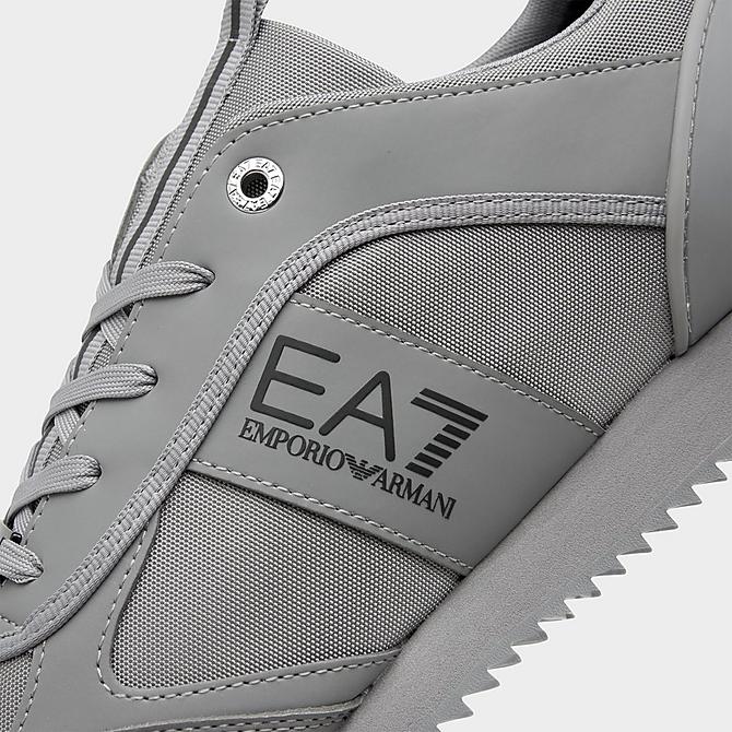 Front view of Men's Emporio Armani EA7 Mesh Trainer Casual Shoes in Grey Click to zoom