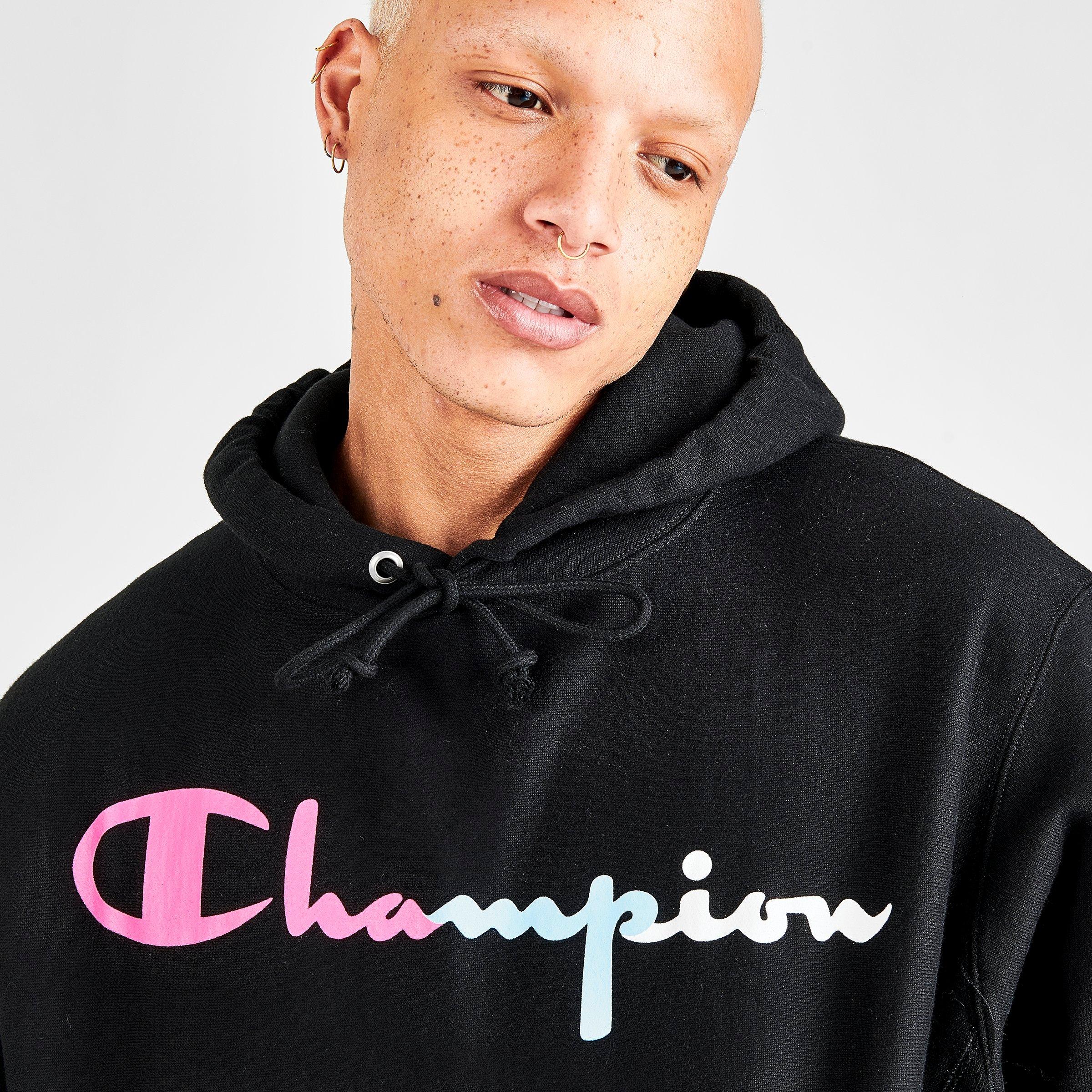 champion multi logo hoodie