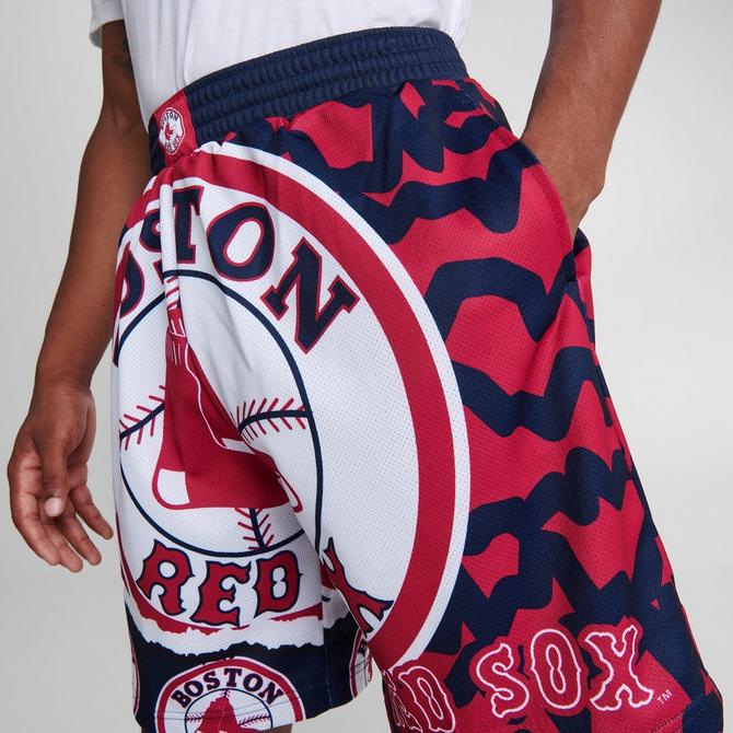 Men's Mitchell & Ness Boston Red Sox MLB Team ID Mesh Shorts