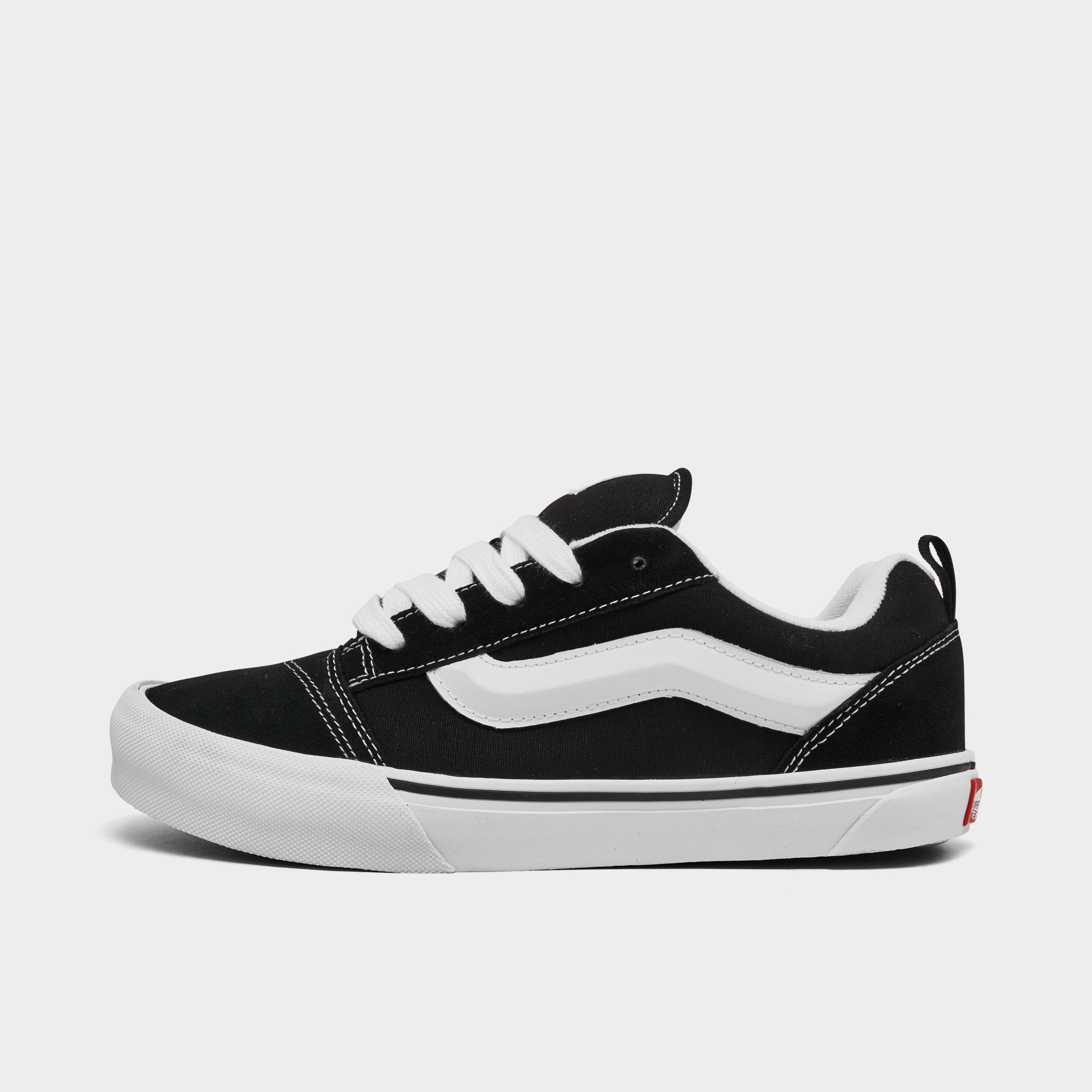 Vans Big Kids' Knu Skool Casual Shoes in Black/Black Size 4.0 Suede