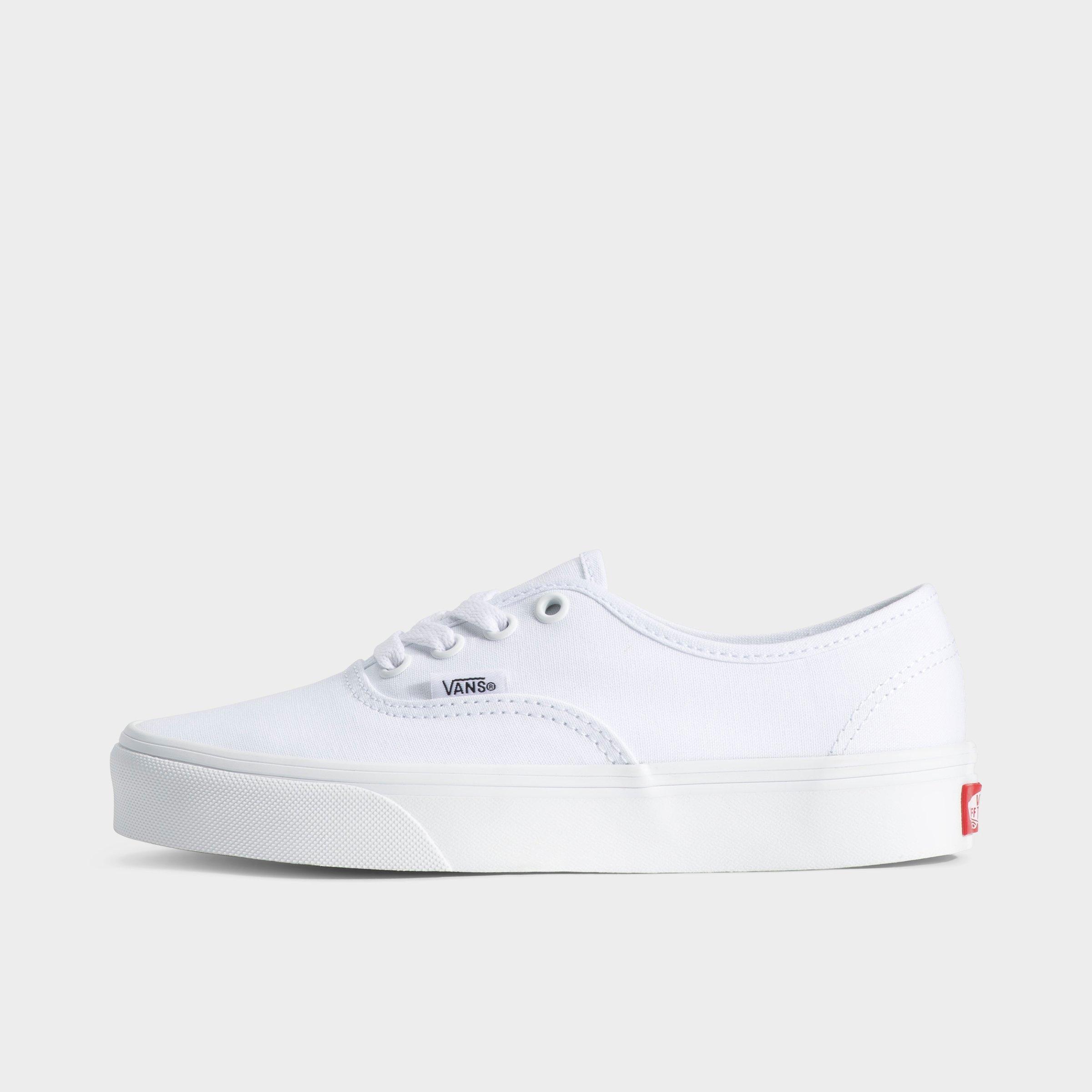 Vans Big Kids Authentic Casual Shoes in True White Size: 3.5