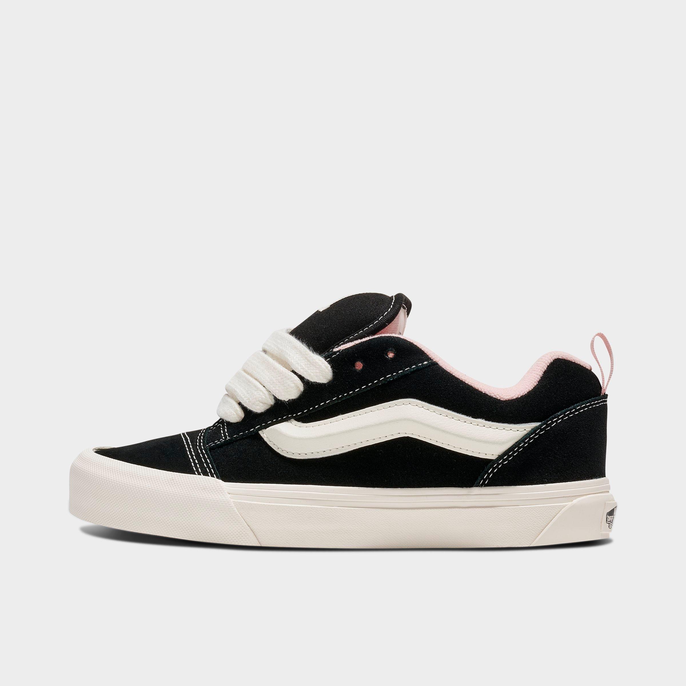 Vans Women's Knu Skool Casual Shoes in Black/Sepia Rose Size: 3.5