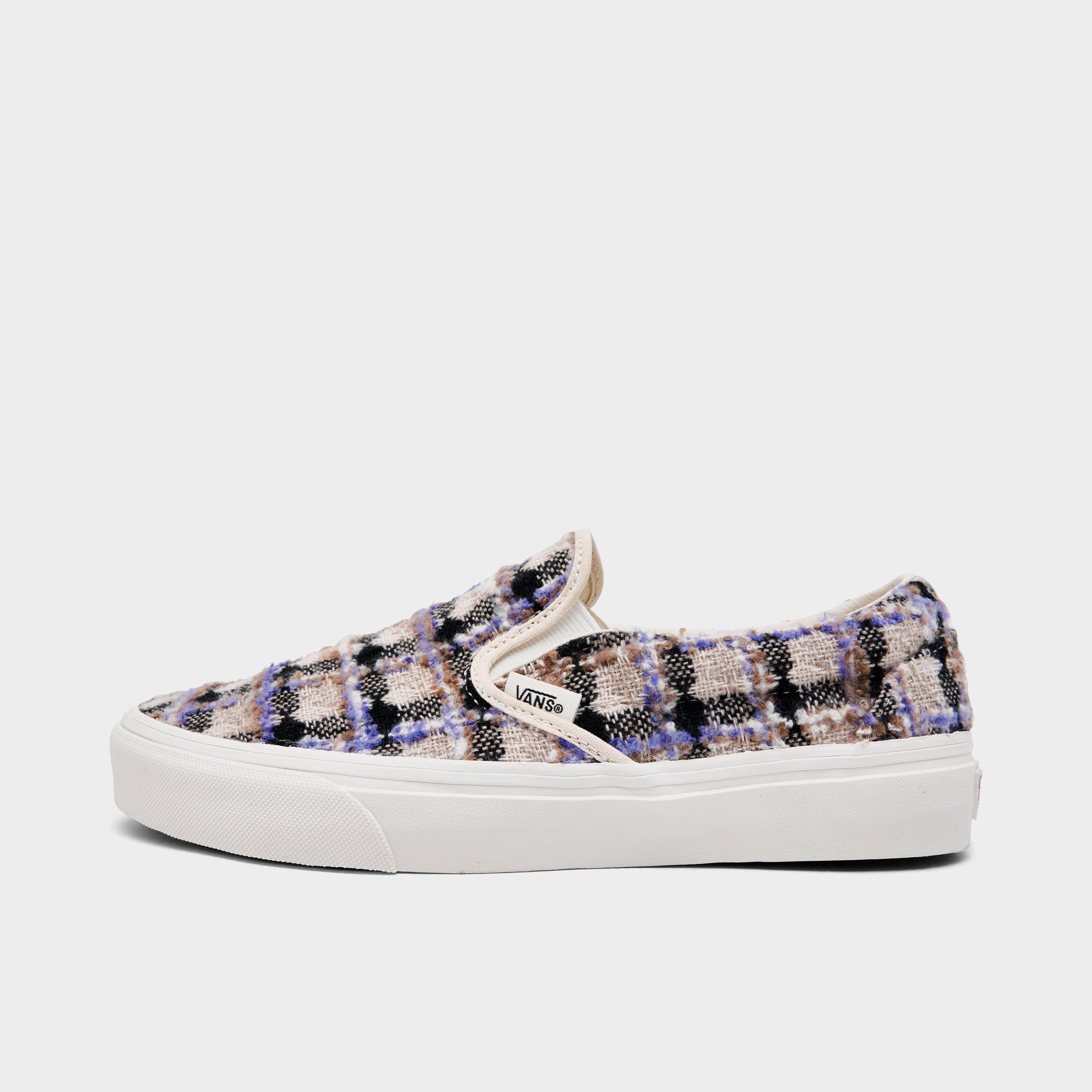 Vans Women's Classic Slip-On Casual Shoes in Tweed Turtledove Size: 8.0