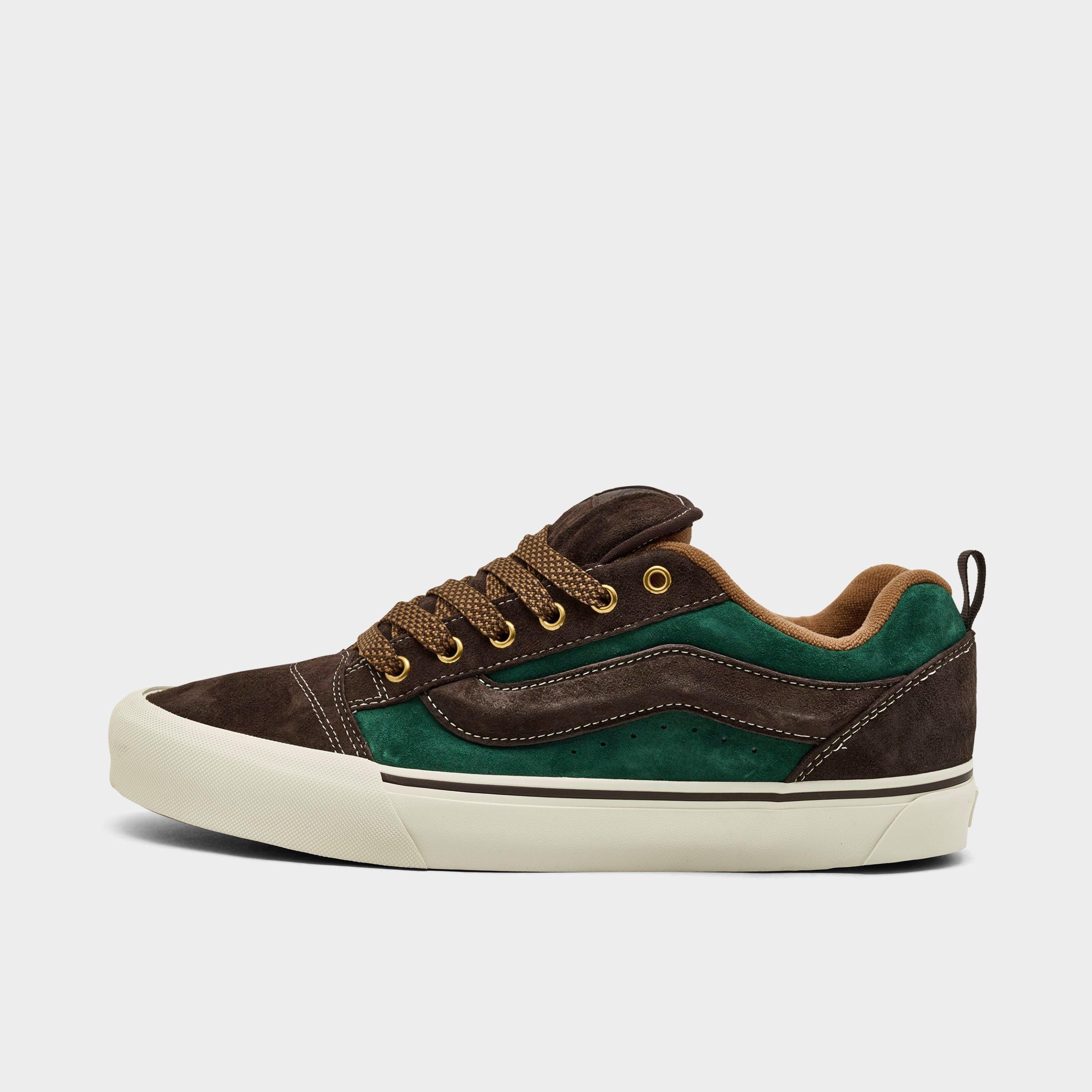 Vans Men's Knu Skool Casual Shoes in Suede Brown/Green Size: 7.5