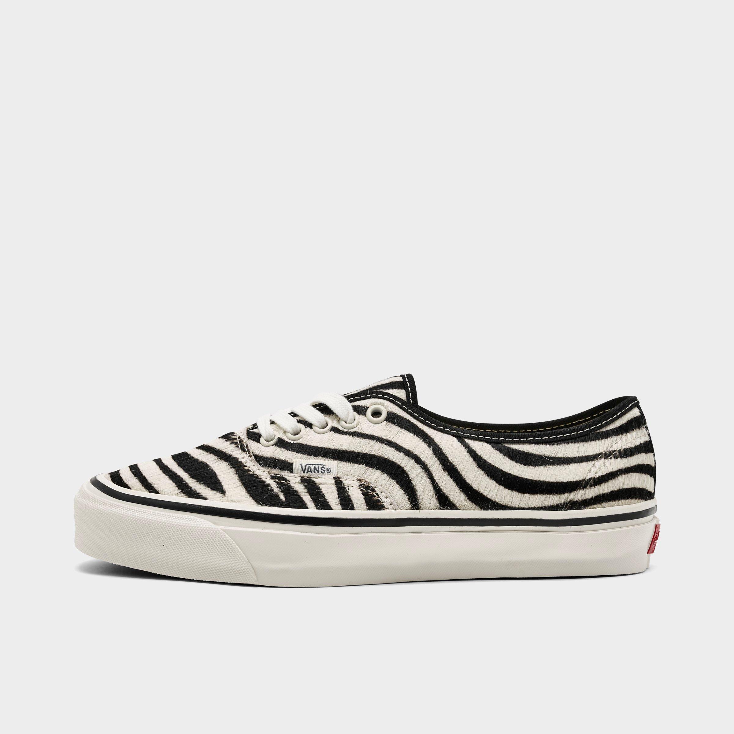 Vans Women's Premium Authentic Zebra Print Casual Shoes in Zebra Marshmallow White Size: 6.5