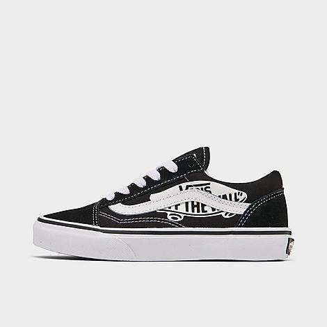 Vans Little Kids' Old Skool Casual Shoes In Off The Wall Black