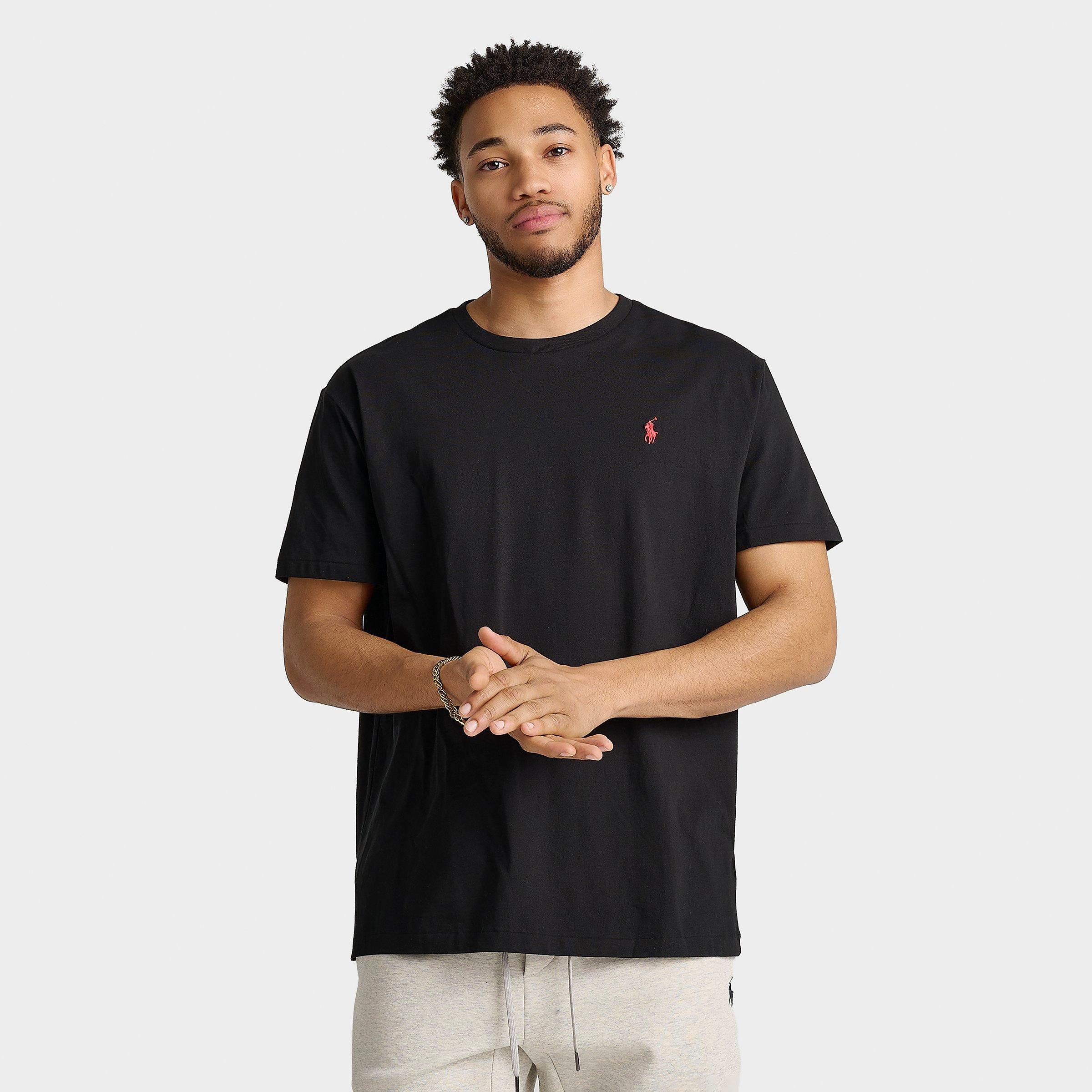 Polo Ralph Lauren Men's Classic Fit Heavyweight Jersey Shirt T-Shirt in Black/Black Size Medium 100% Cotton/Jersey Shirt