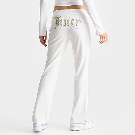 Juicy Couture Women's Ombre Big Bling Velour Track Pants In Angel/gold