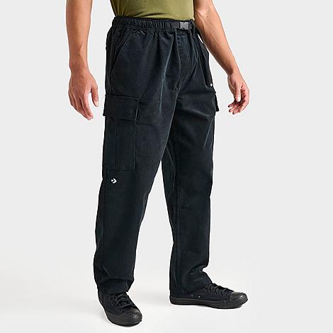 Converse Men's Corduroy Cargo Pants In Black