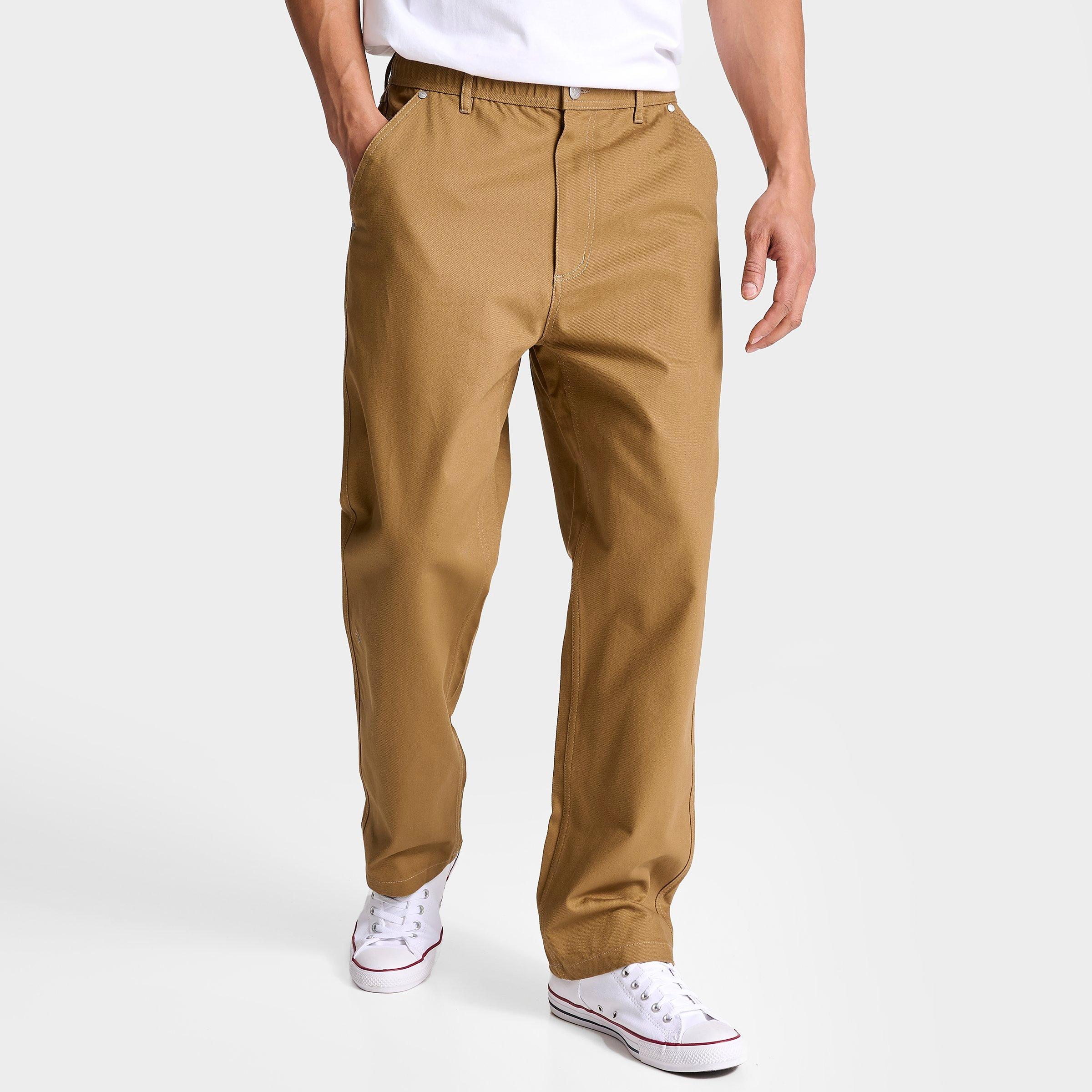 Shop Converse Men's Logo Woven Pants In Trek Tan