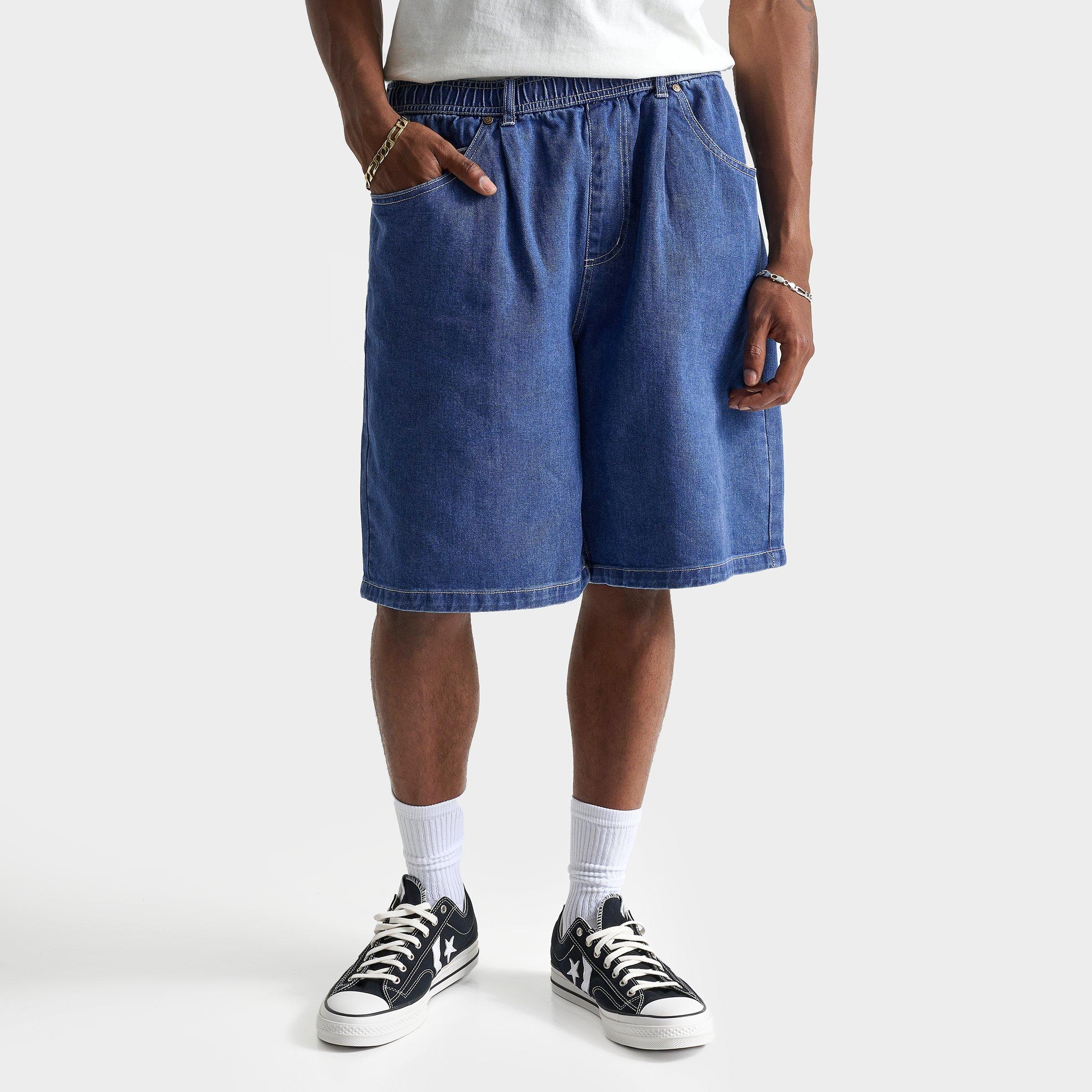 Shop Converse Men's Baggy 9" Denim Shorts In Stone Wash