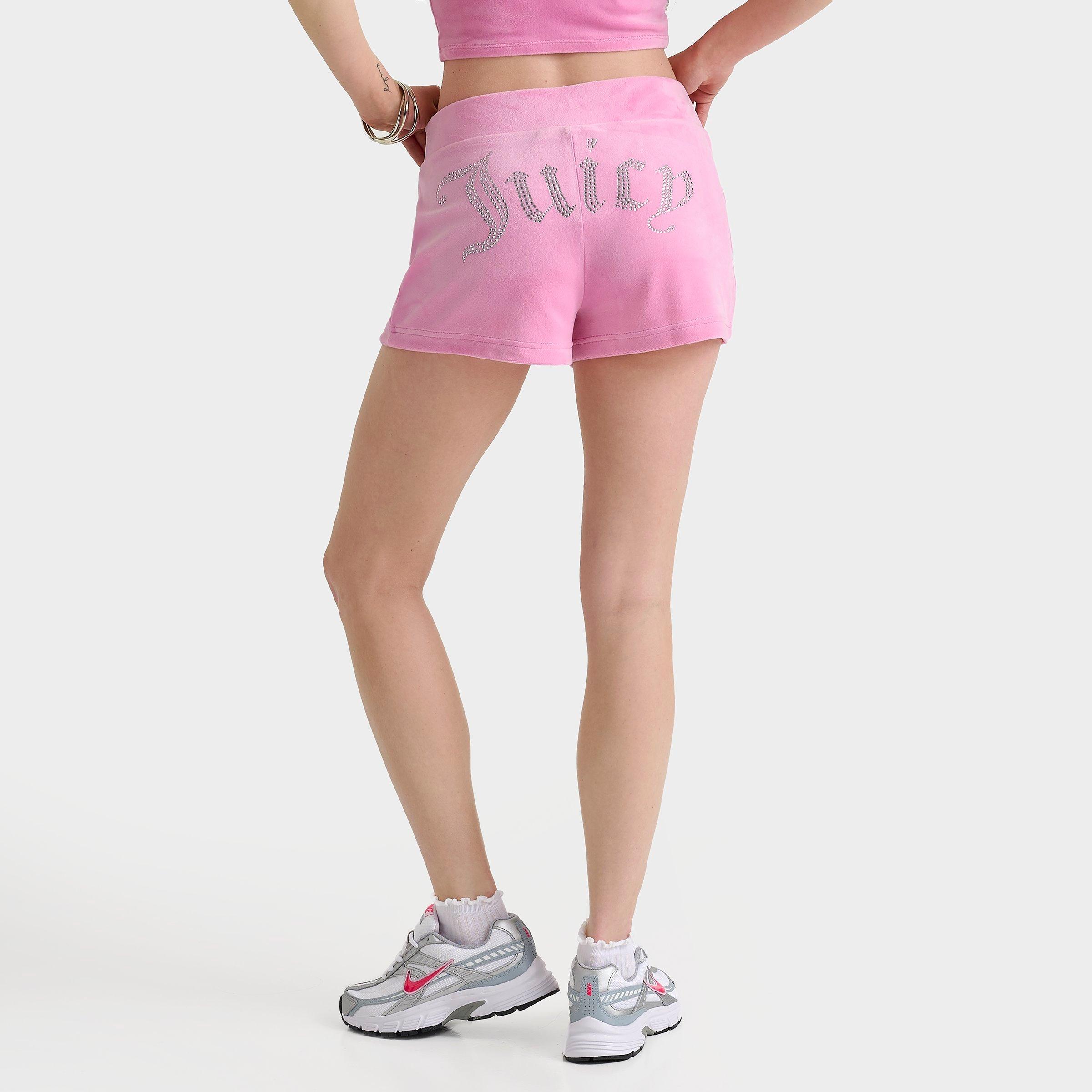 Finishline Women's Juicy Couture OG Bling Shorts Size Large Polyester/Spandex/Velour