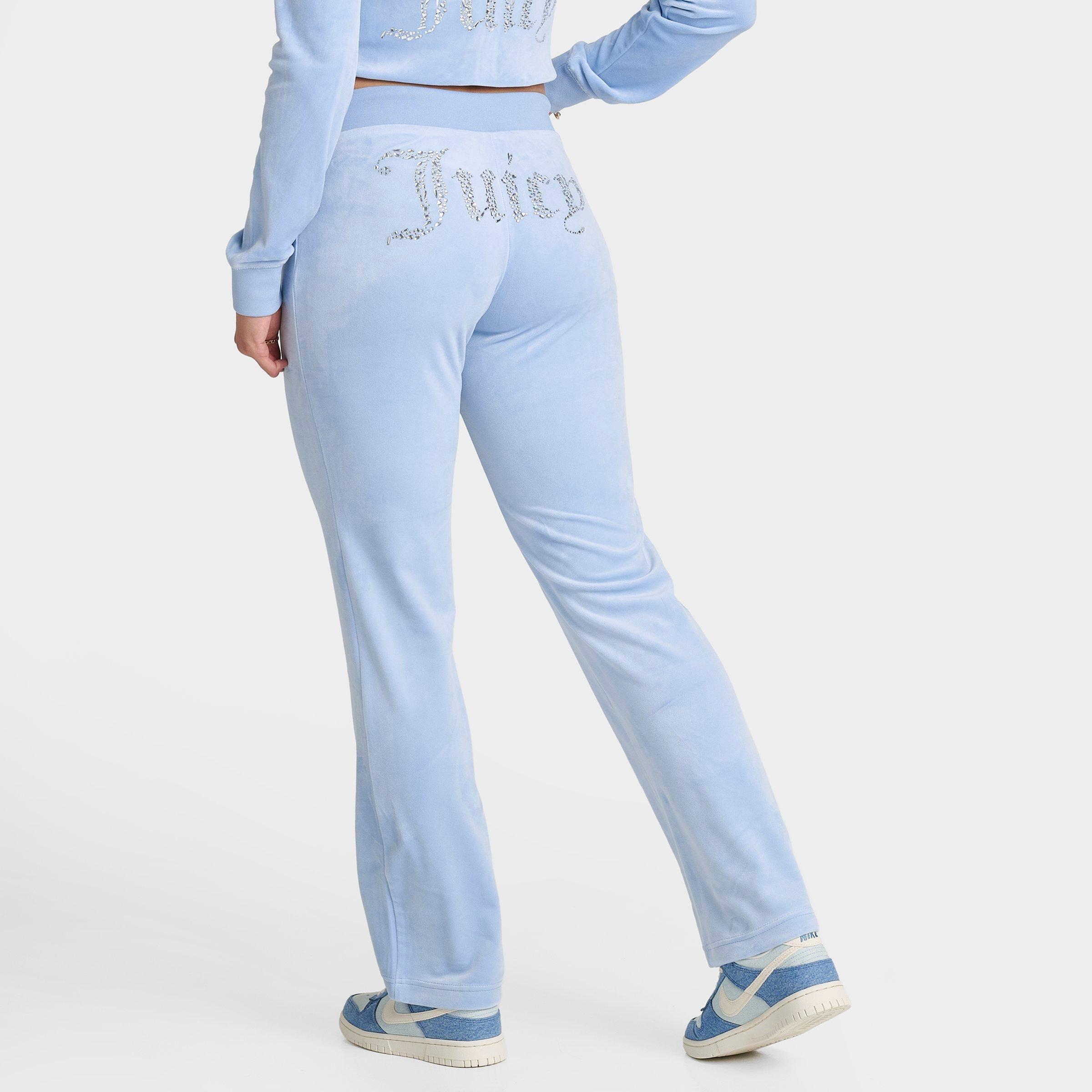 Juicy Couture Women's Angel Reese X Big Bling Velour Track Pants In Blue