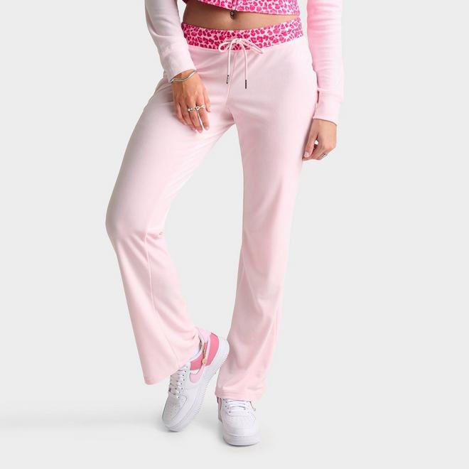 Women's Juicy Couture OG Big Bling Velour Leopard Print Track Pants