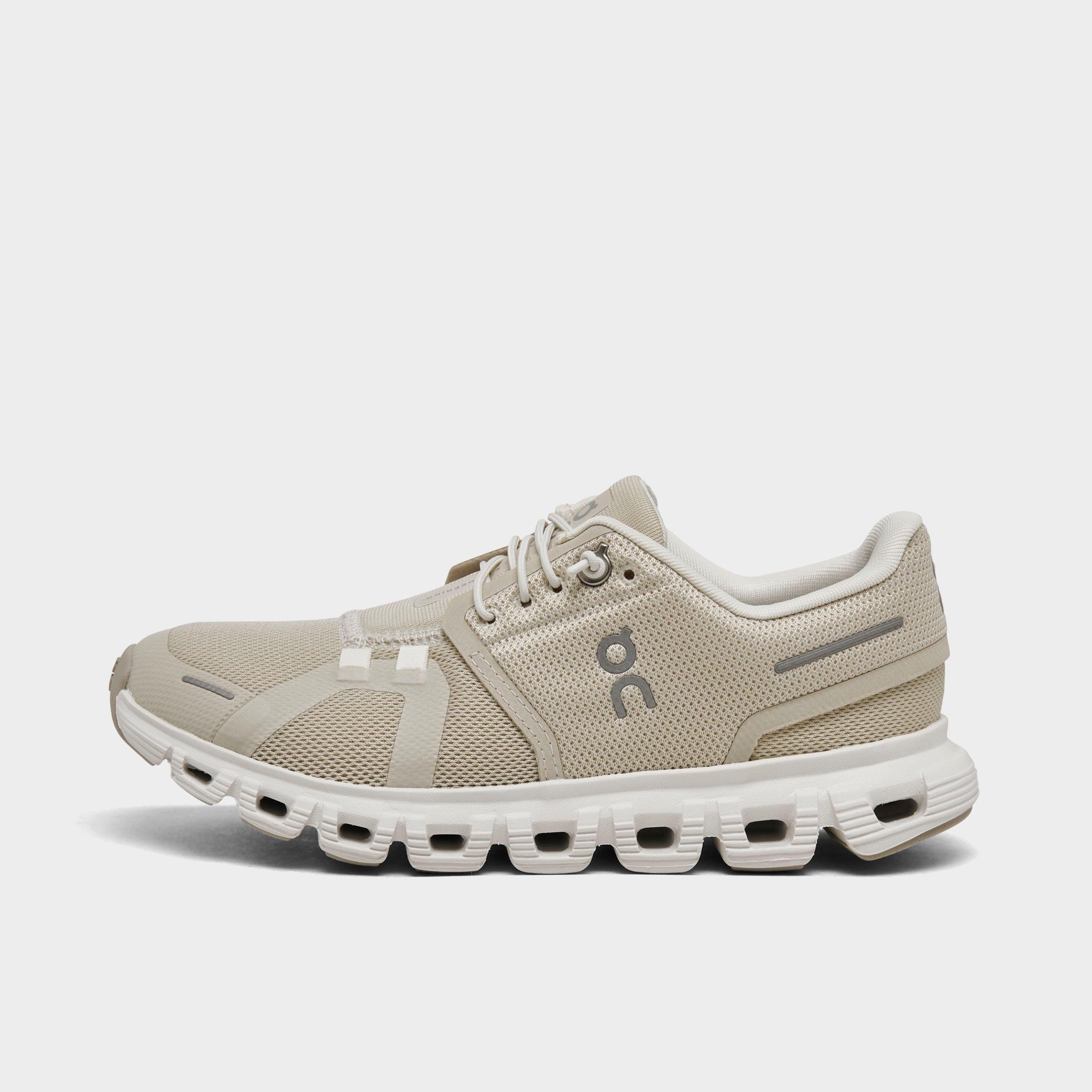 On Women's Cloud 6 Running Shoes in Beige/Pearl Size 7