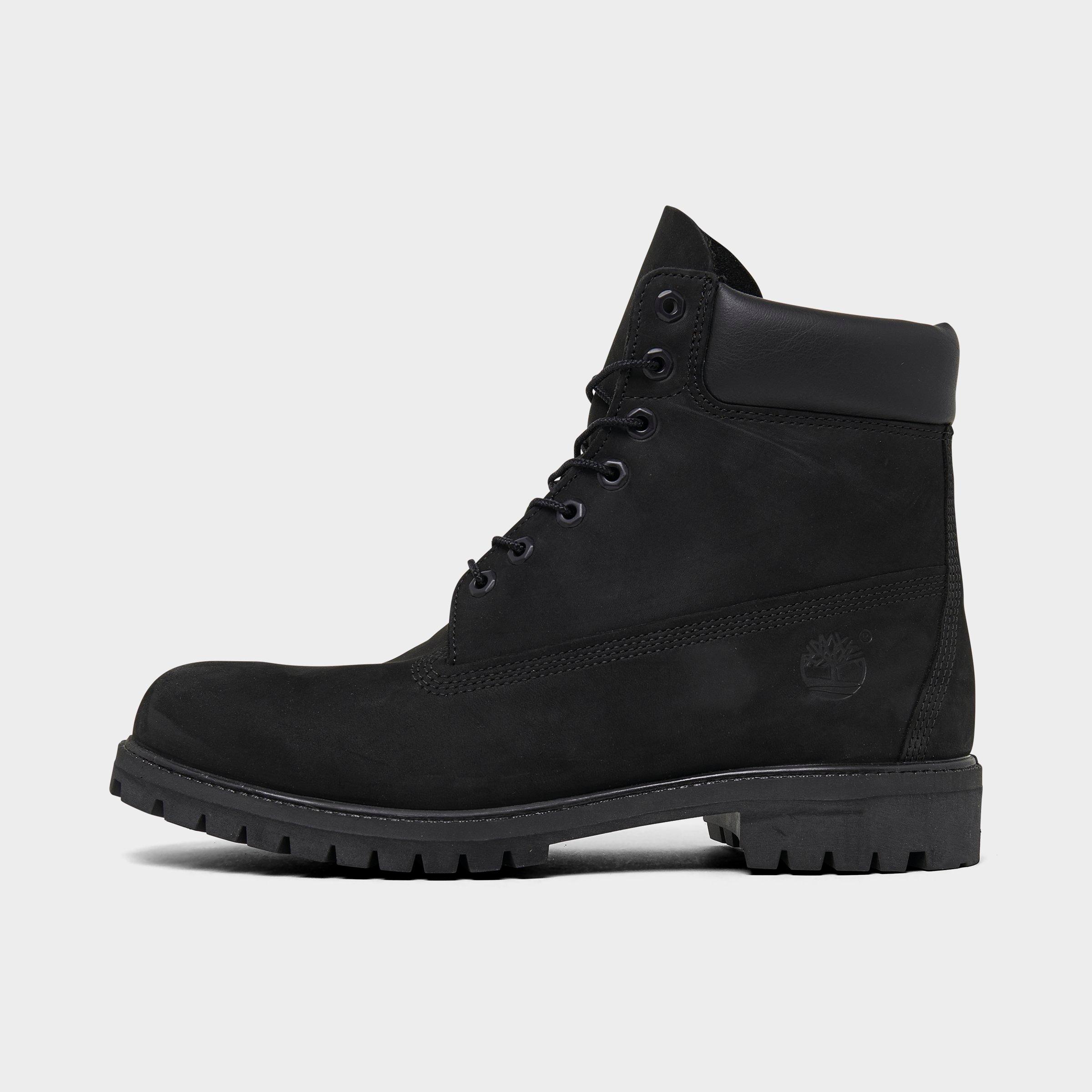 Timberland Men's 6 Inch Premium Waterproof Boots in Black/Black Nubuck Size 11 Leather
