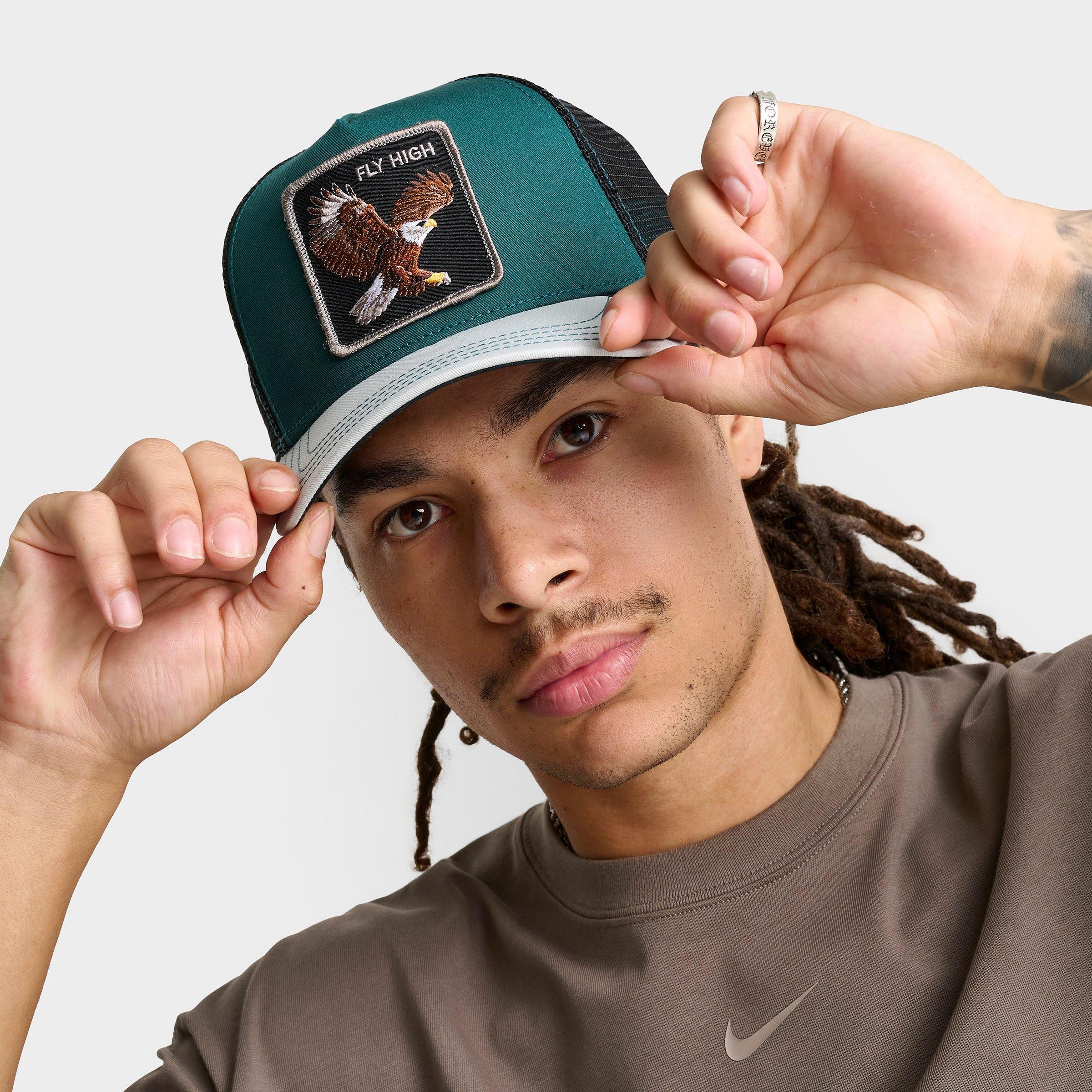 Goorin Bros . Eagle Fan Trucker Hat In Green/grey