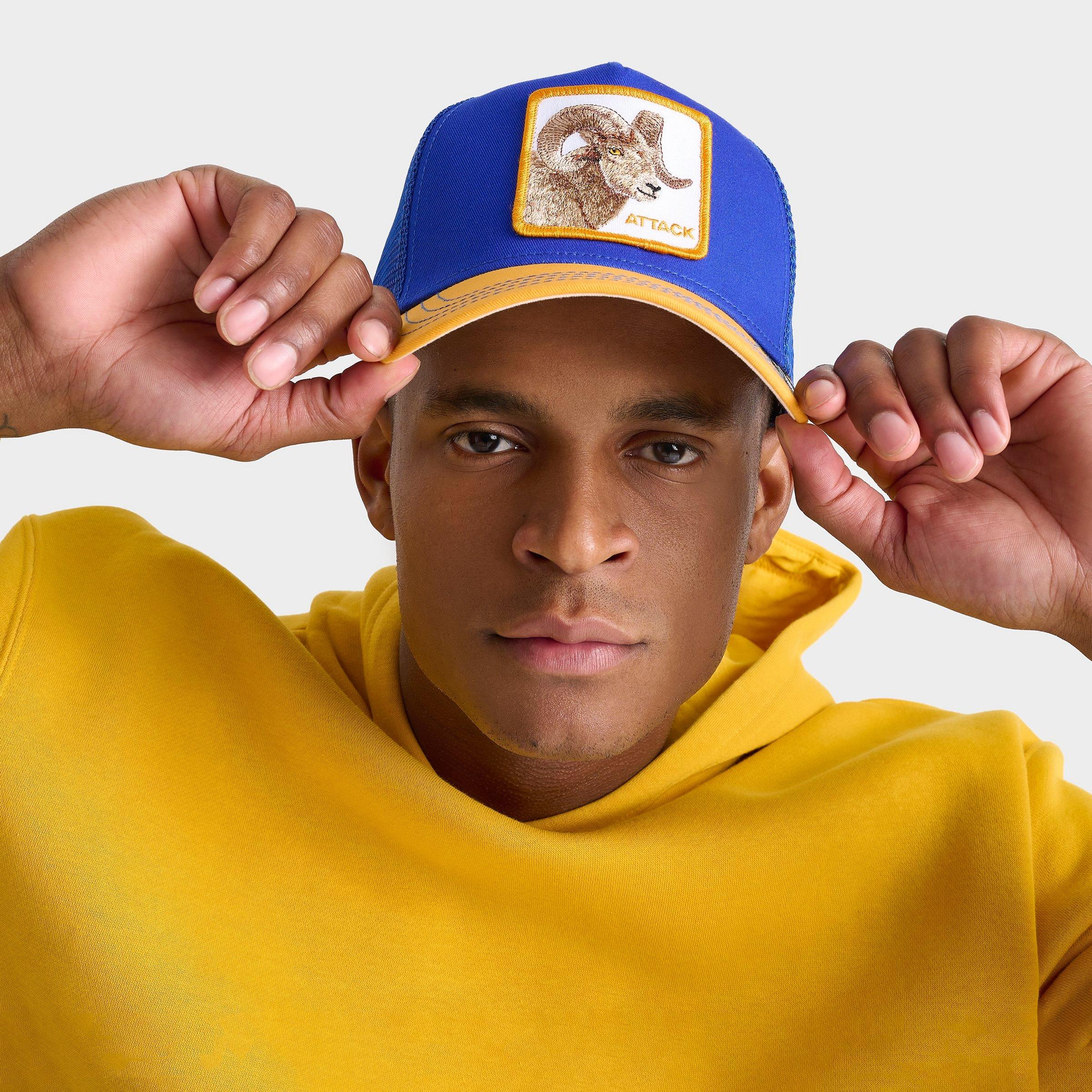 Goorin Bros. The Attack Ram Trucker Hat in Blue/Yellow