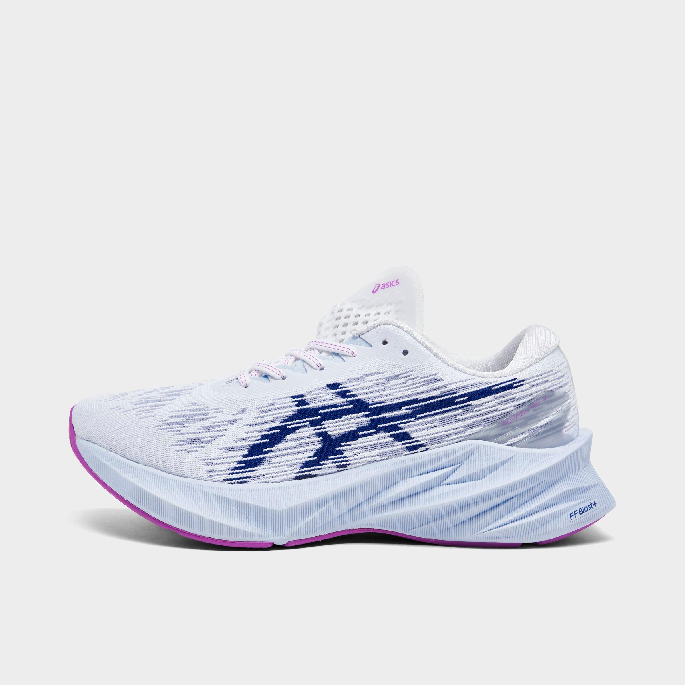 Asics Women's Novablast 3 Running Sneakers From Finish Line In White/dive Blue