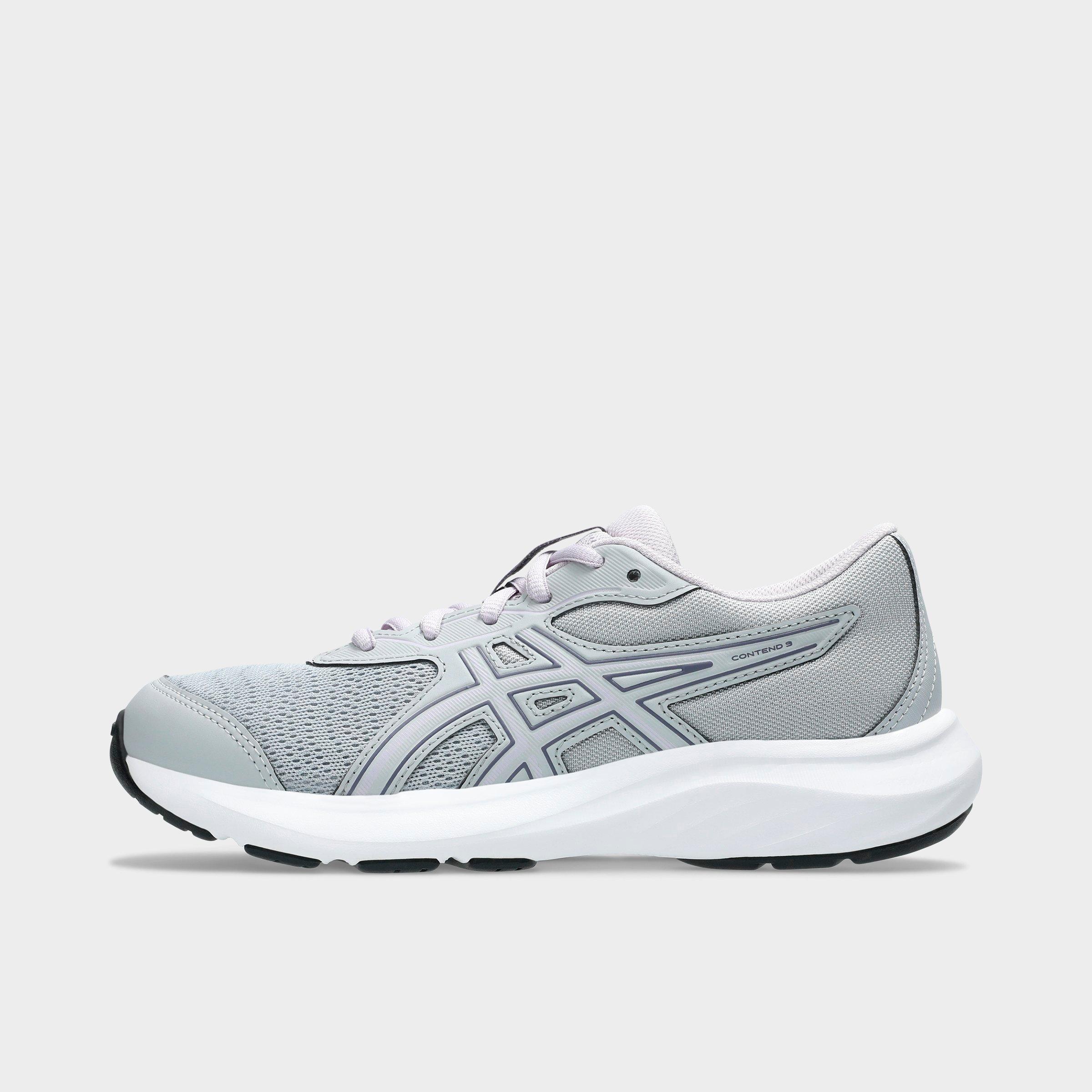 Big Kids ASICS Contend 9 Running Shoes in Piedmont Grey/Dusk Violet Size: 6.0
