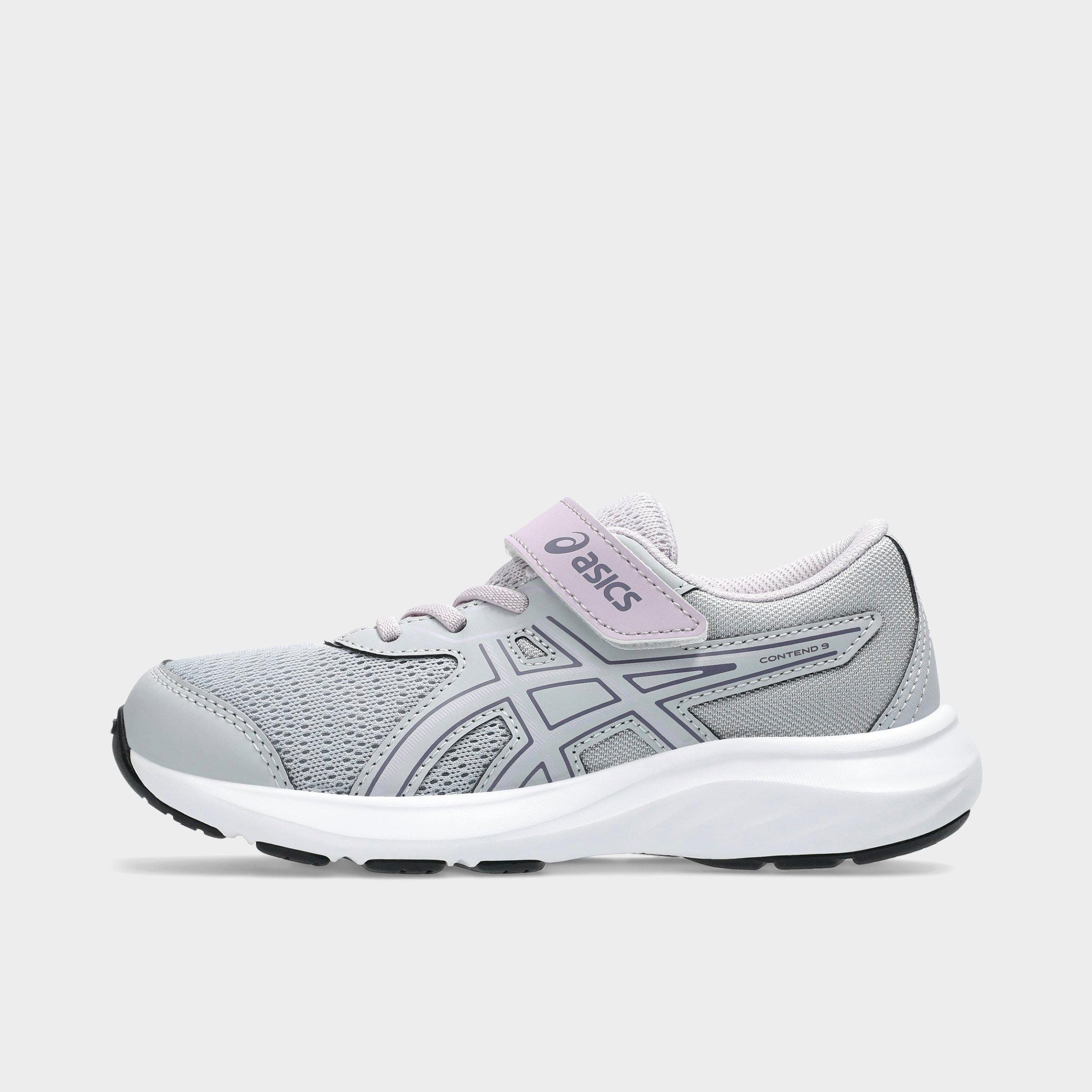 Little Kids ASICS Contend 9 Running Shoes in Piedmont Grey/Dusk Violet Size: 3.0