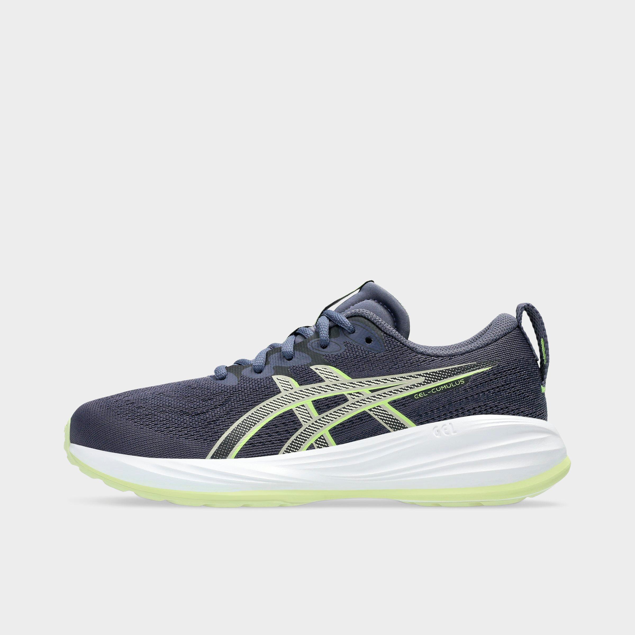 Asics Big Kids GEL-CUMULUS 27 Casual Shoes in Indigo Fog/Lucid Yellow Size: 6.5