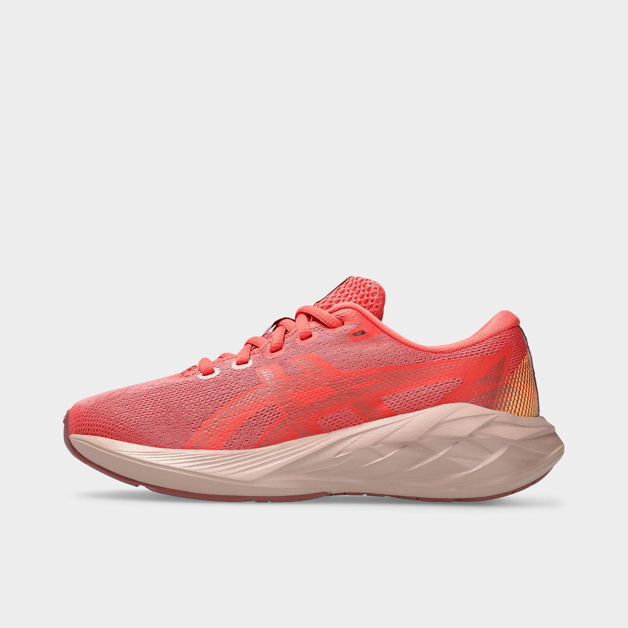 Asics Big Kids NOVABLAST 5 Running Shoes in Dark Pink Clay/Rubble Red Size: 1.5