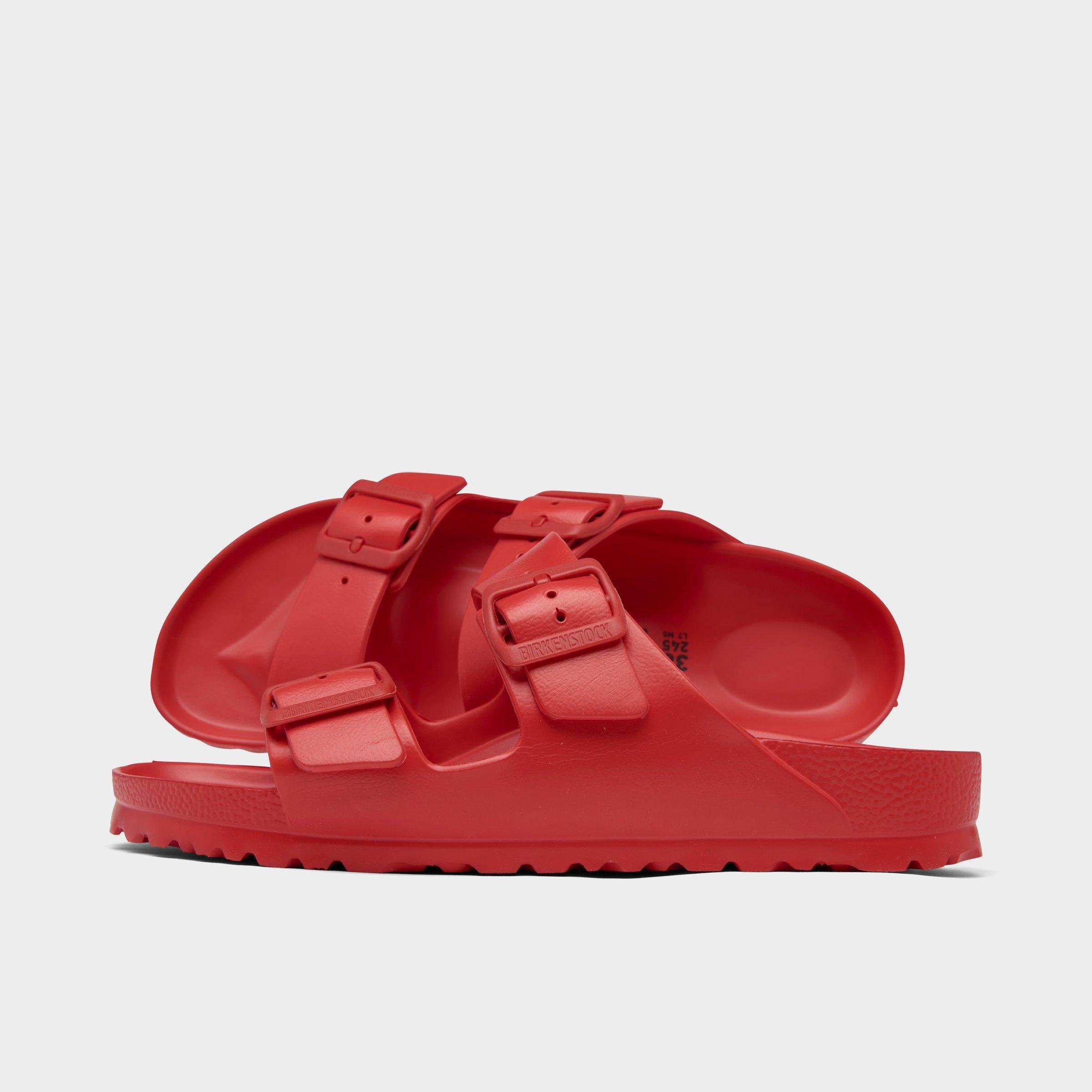 Birkenstock Arizona Eva Rubber Sliders In Active Red