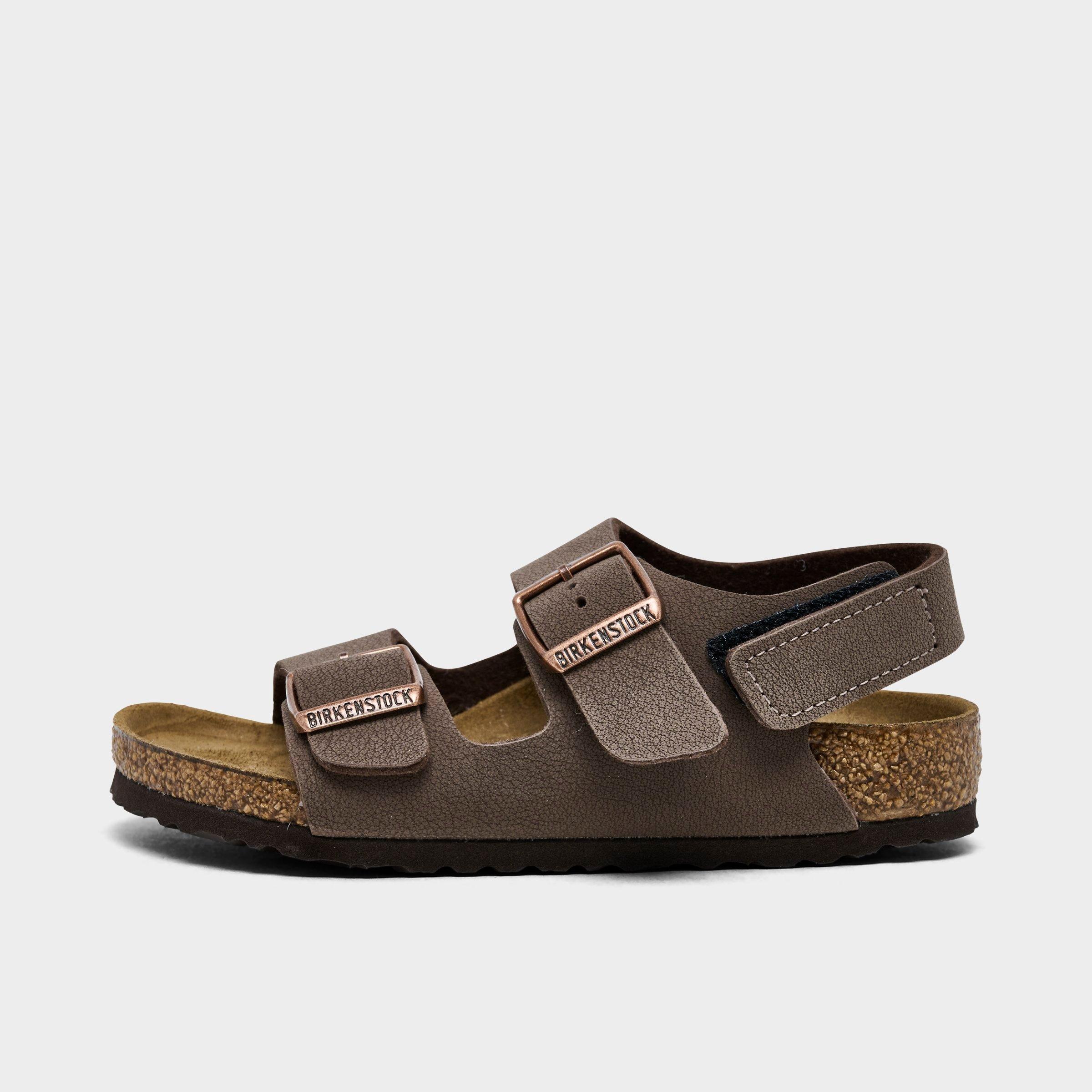 Birkenstock Kids Toddler Milano HL Birkibuc Sandals in Mocha Size: 24