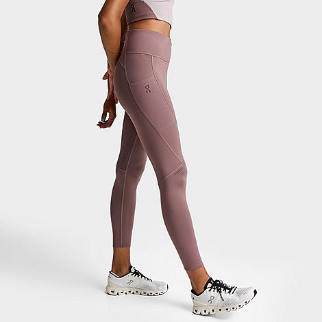 On Women's Running 7/8 Performance Tights In Grape
