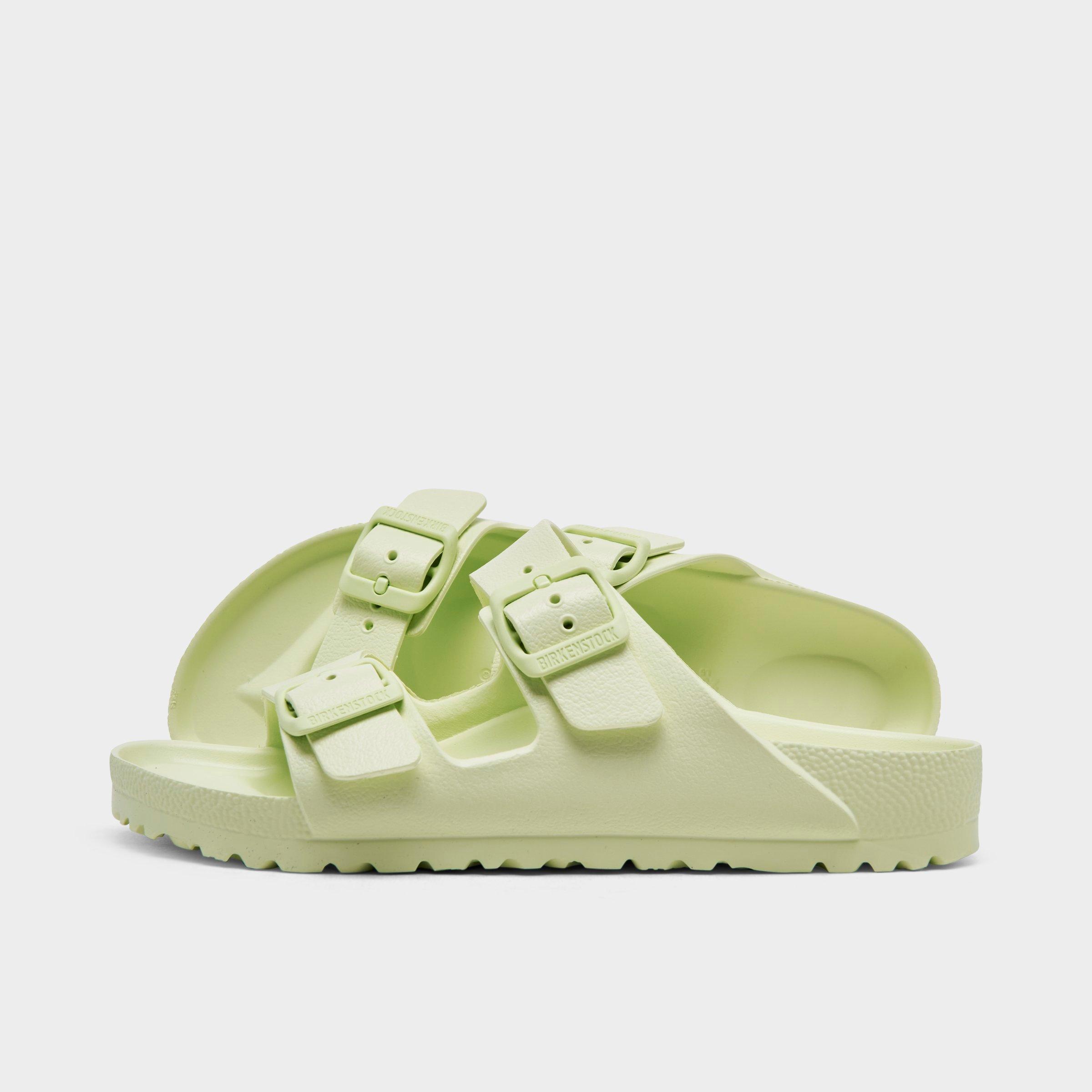 Birkenstock Double Buckle Strap Slippers In Faded Lime