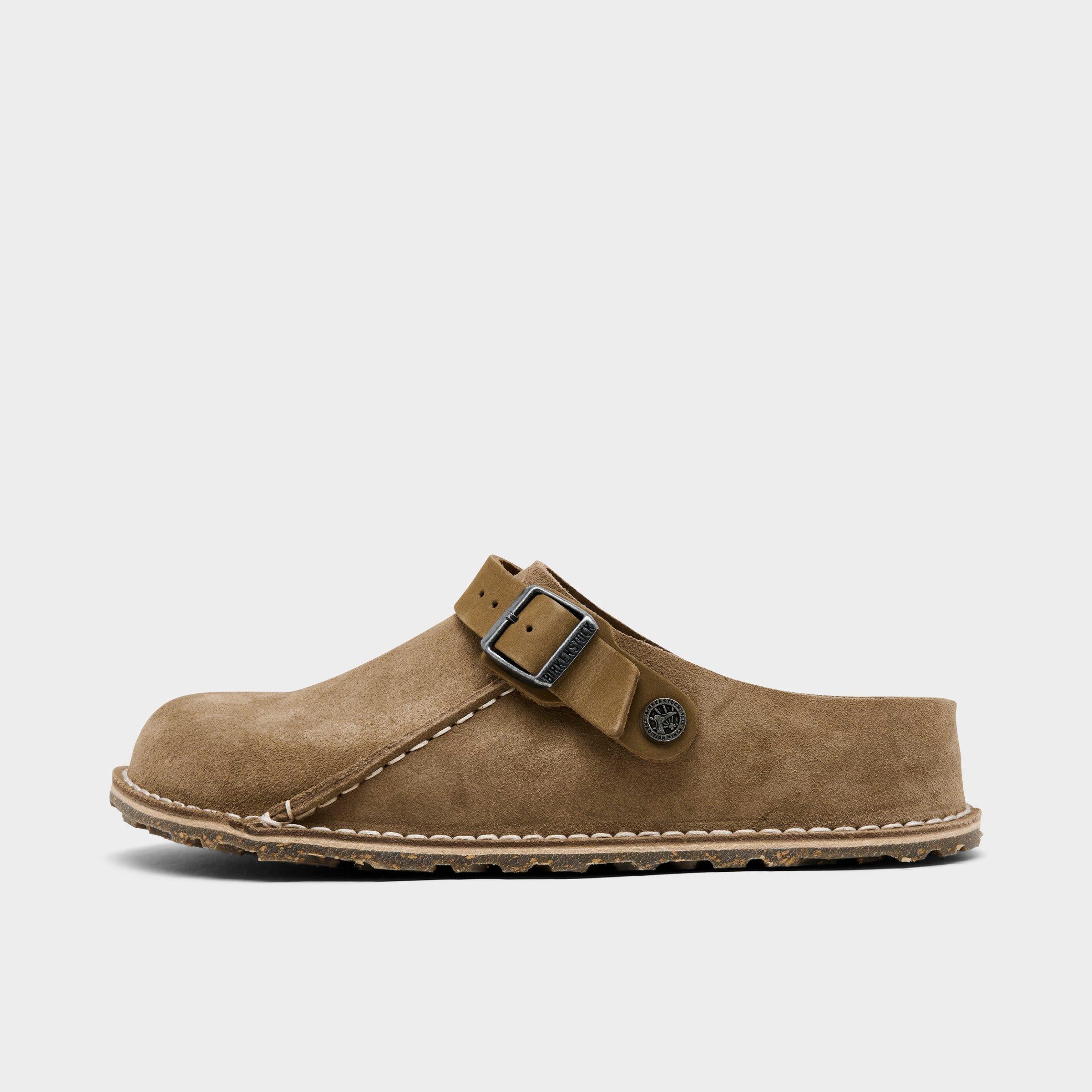 Birkenstock Women's Lutry 365 Suede Clog Shoes in Grey Taupe Size: 38