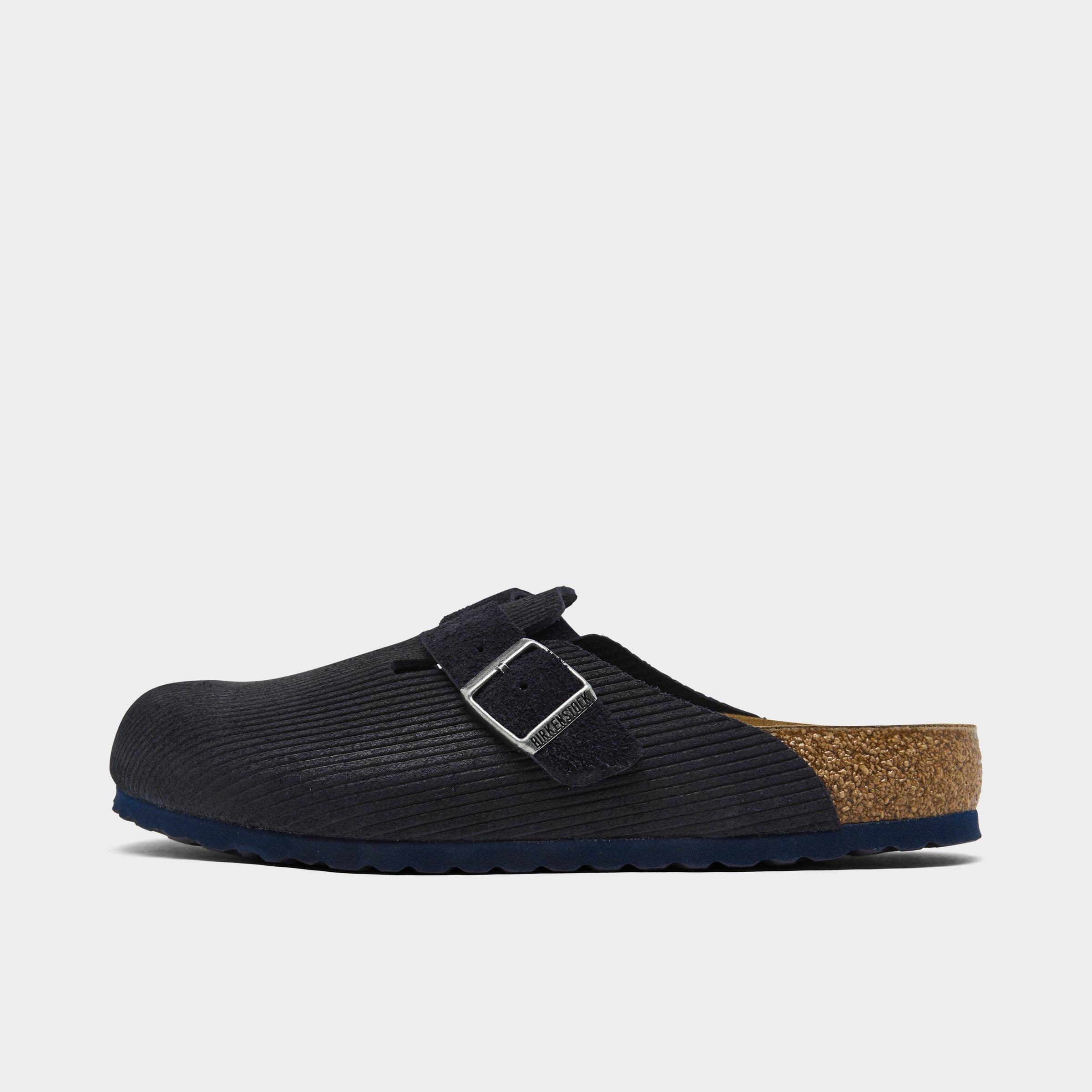 Birkenstock Men's Boston Corduroy Suede Embossed Clogs in Midnight Size: 41