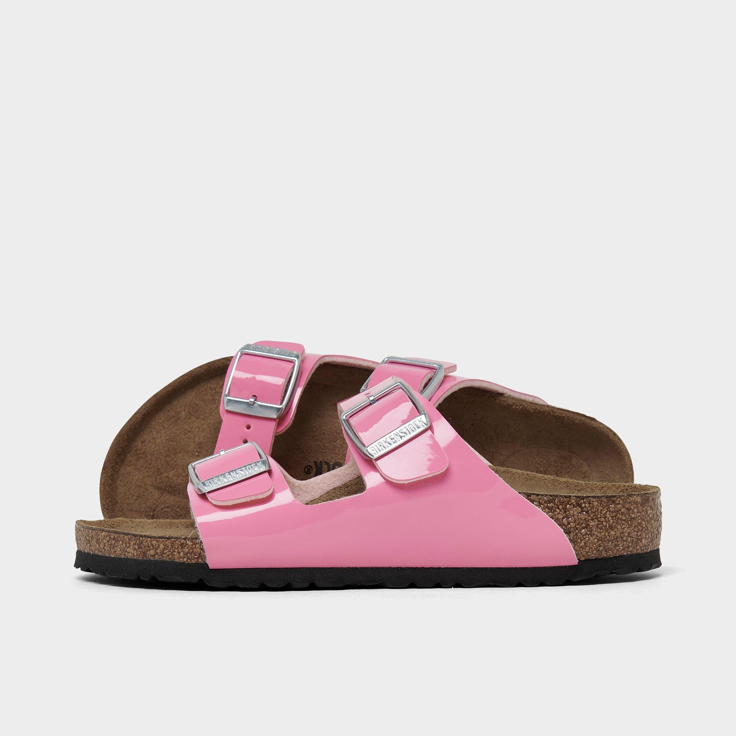 Birkenstock Girls' Little Kids Arizona Birko-Flor Patent Sandals in Candy Pink Size: 29.0