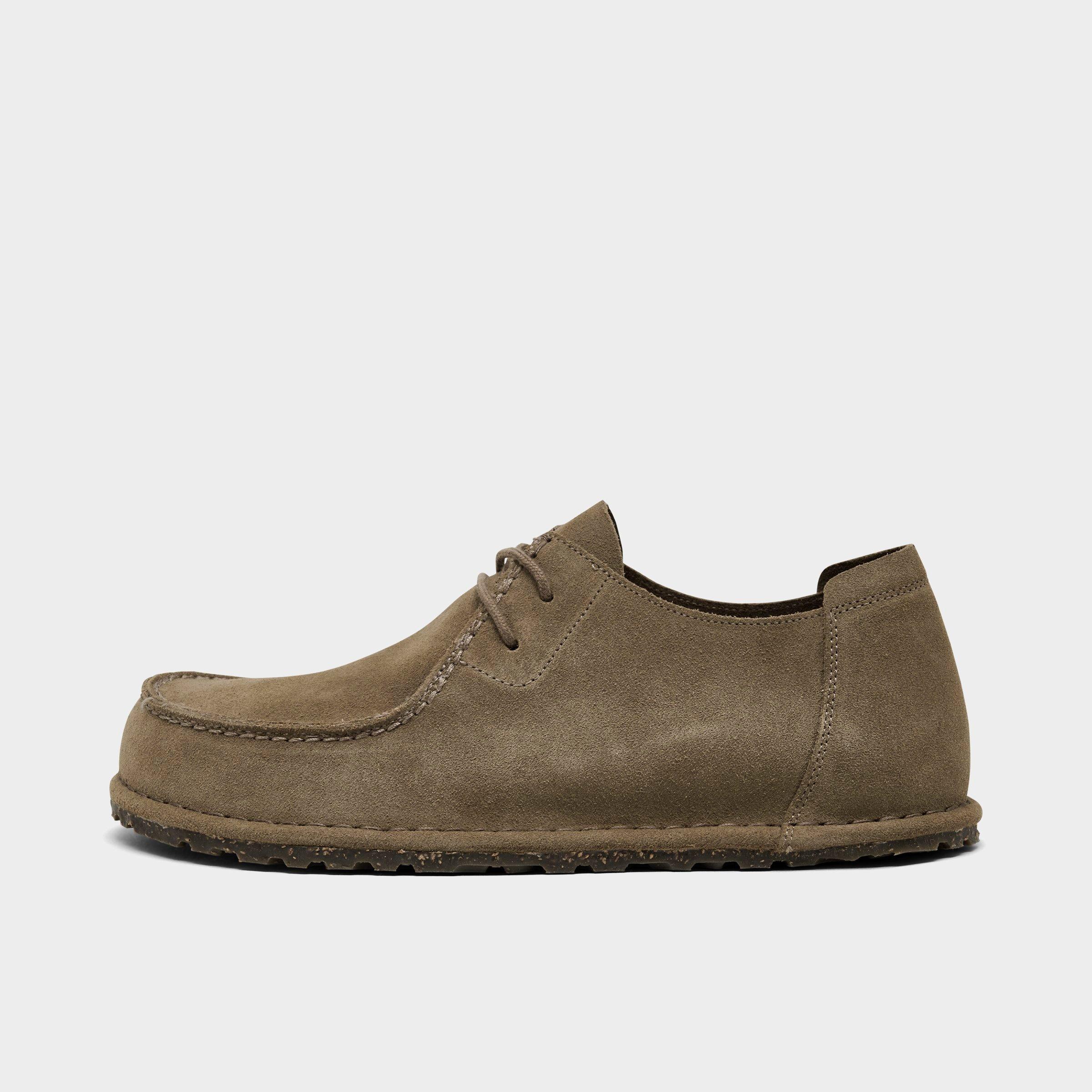 Birkenstock Men's Utti Lace Suede Leather Casual Shoes in Grey Taupe Size: 43